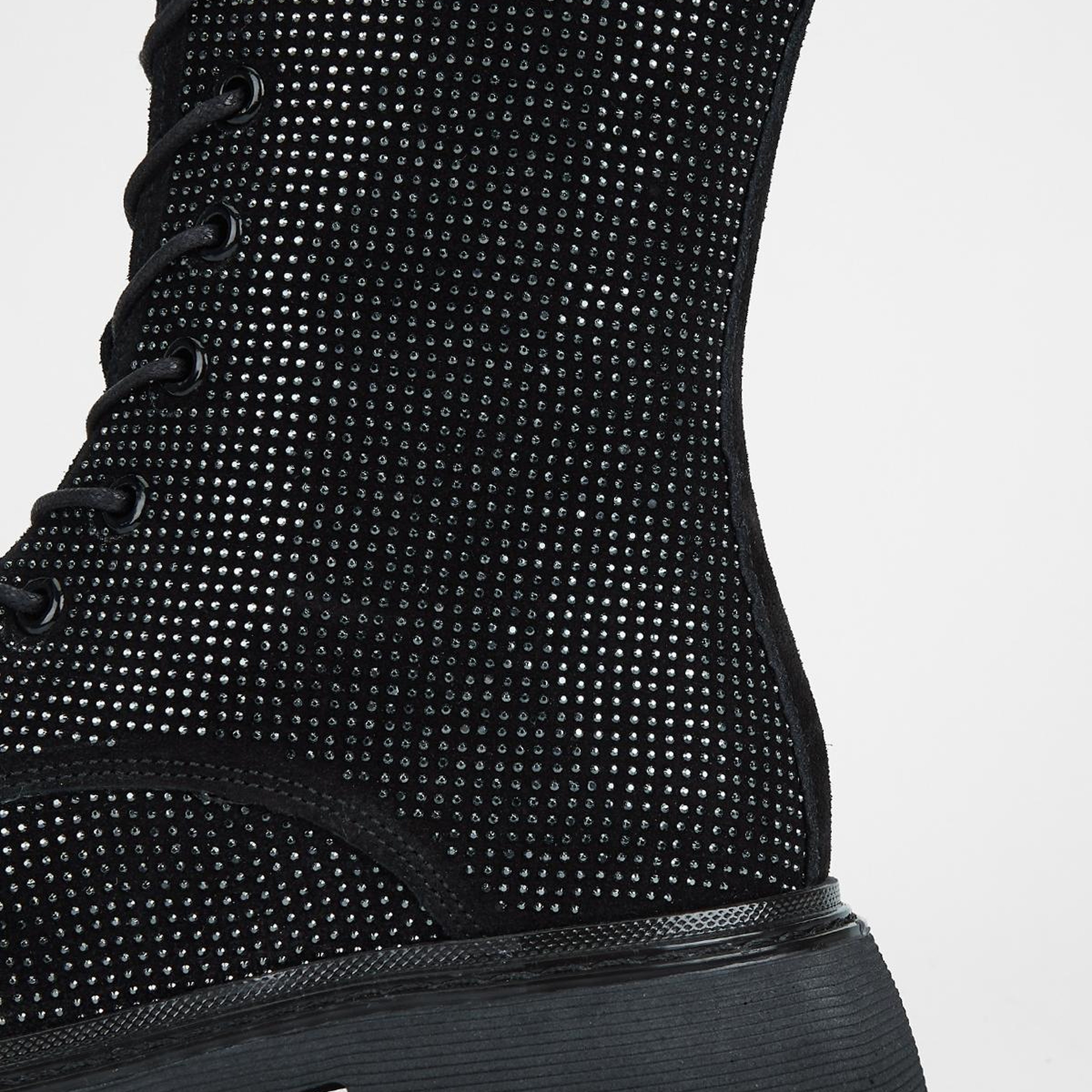 Valmenti Kadın Hakiki Deri Siyah Süet Düz Bot