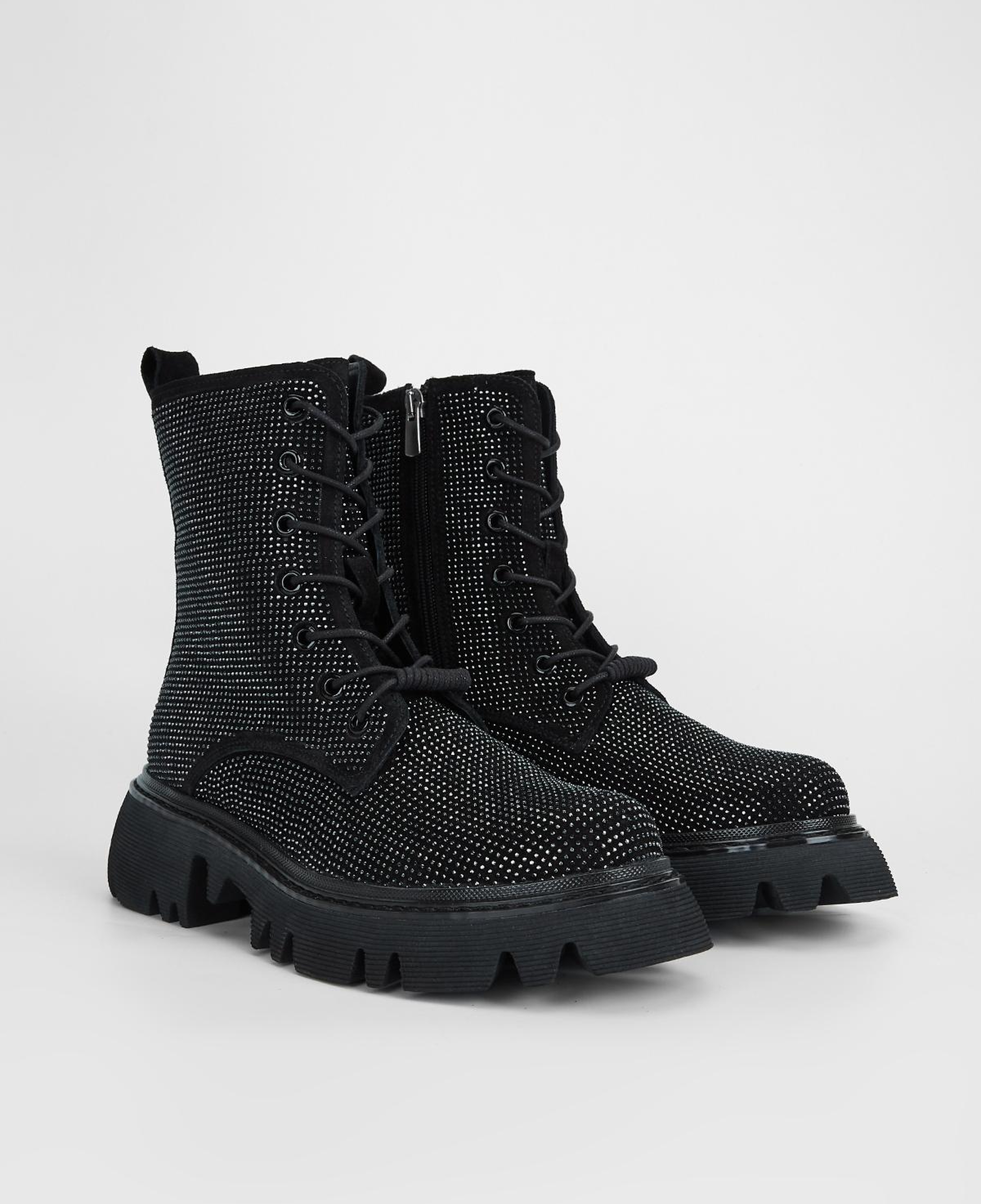 Valmenti Kadın Hakiki Deri Siyah Süet Düz Bot