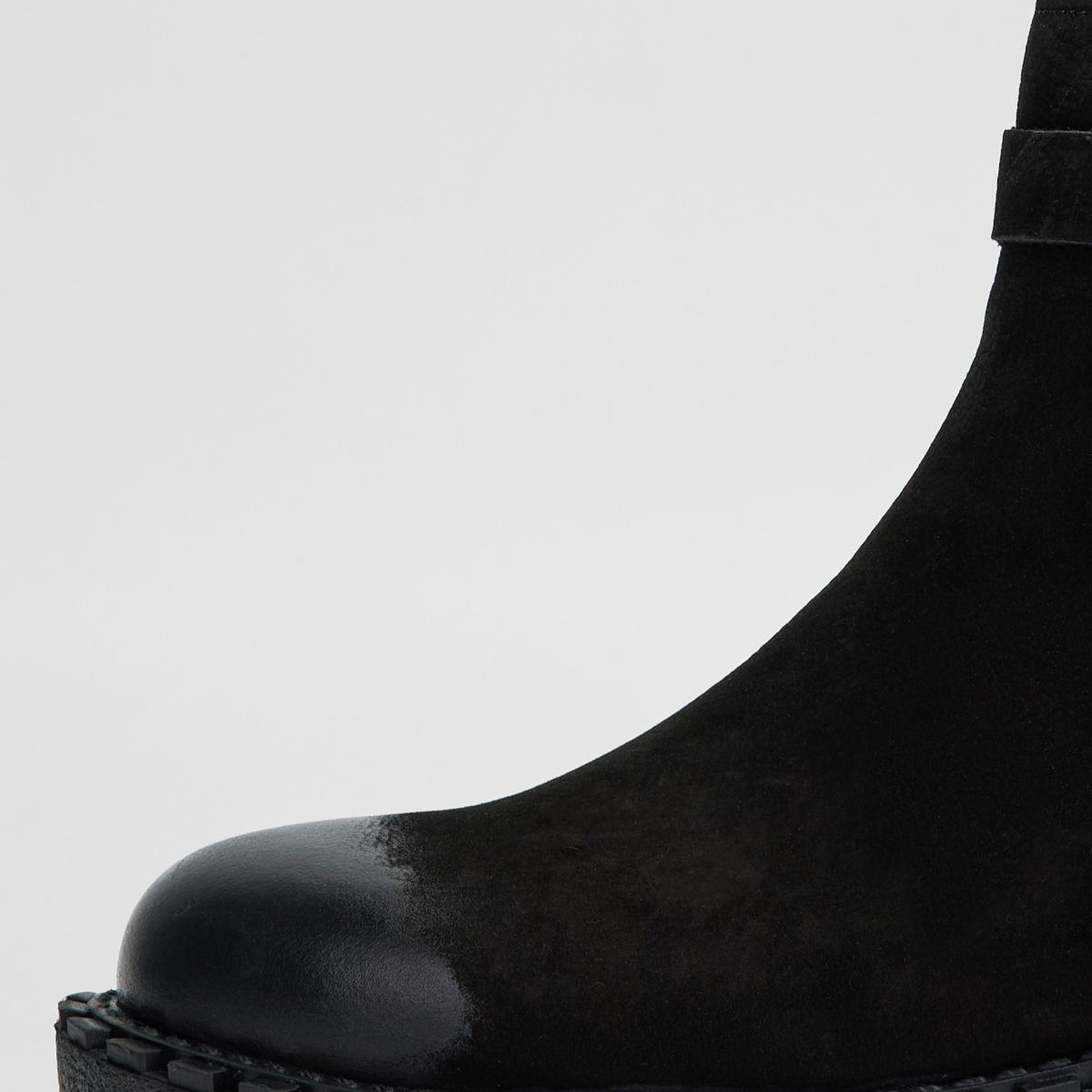 Valmenti Kadın Hakiki Deri Siyah Nubuk Düz Bot