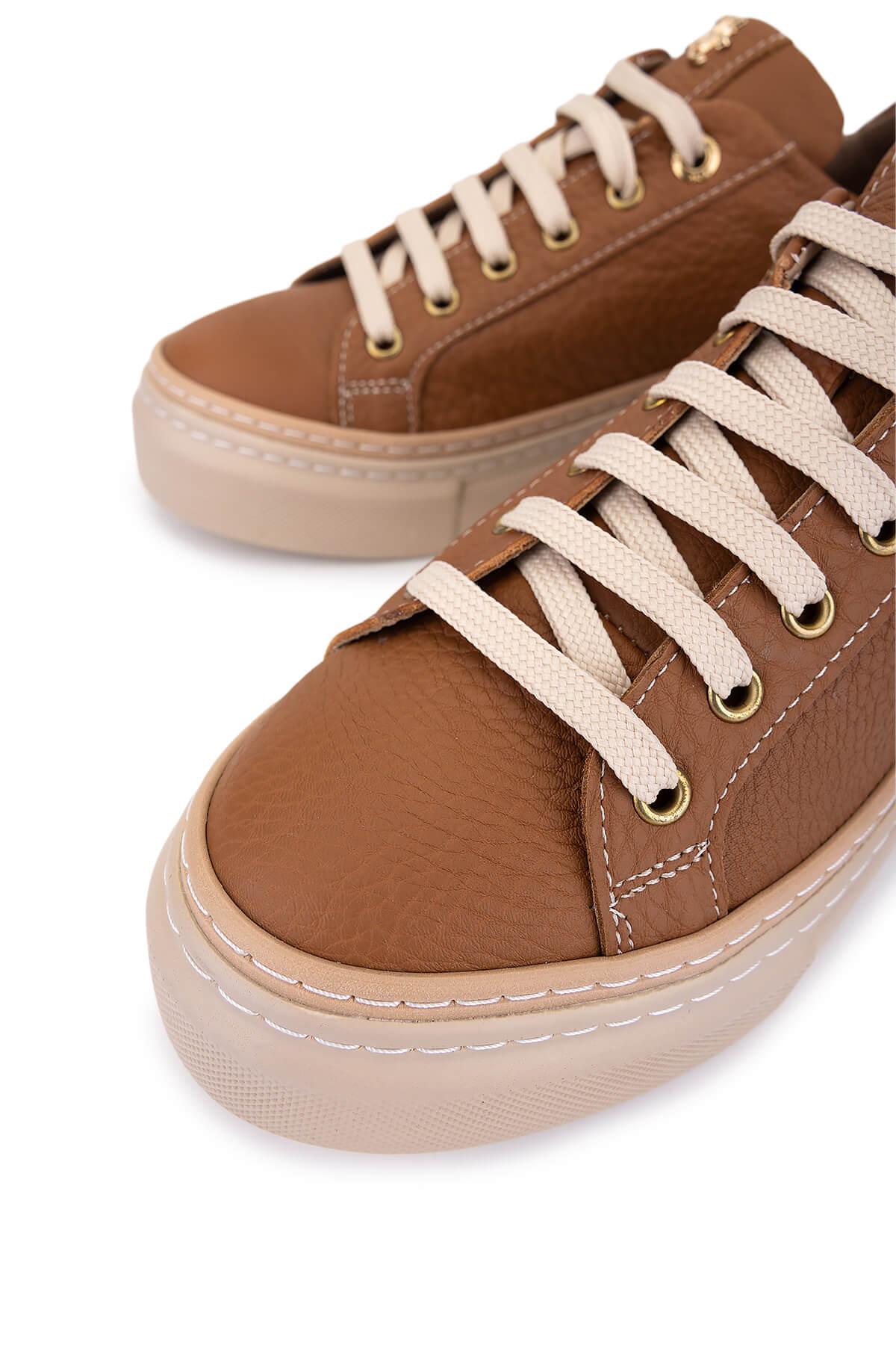 Tamer Tanca Kadın Hakiki Deri Taba Floter Sneakers & Spor Ayakkabı