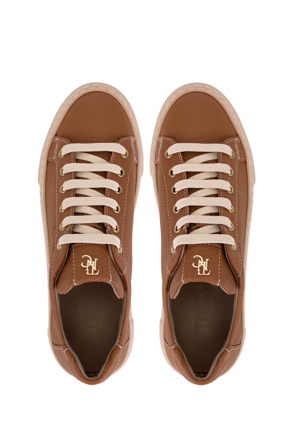 Tamer Tanca Kadın Hakiki Deri Taba Floter Sneakers & Spor Ayakkabı