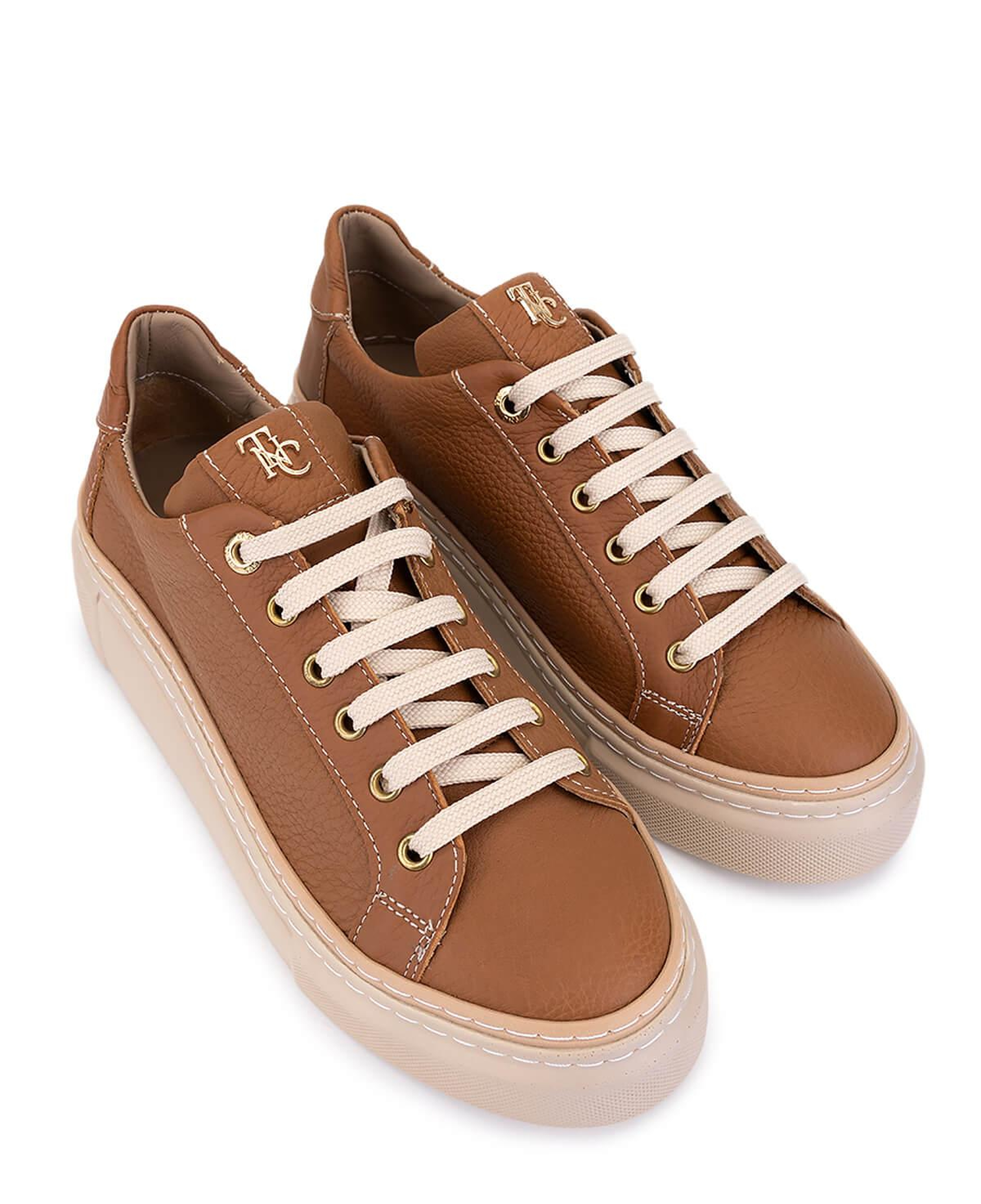 Tamer Tanca Kadın Hakiki Deri Taba Floter Sneakers & Spor Ayakkabı