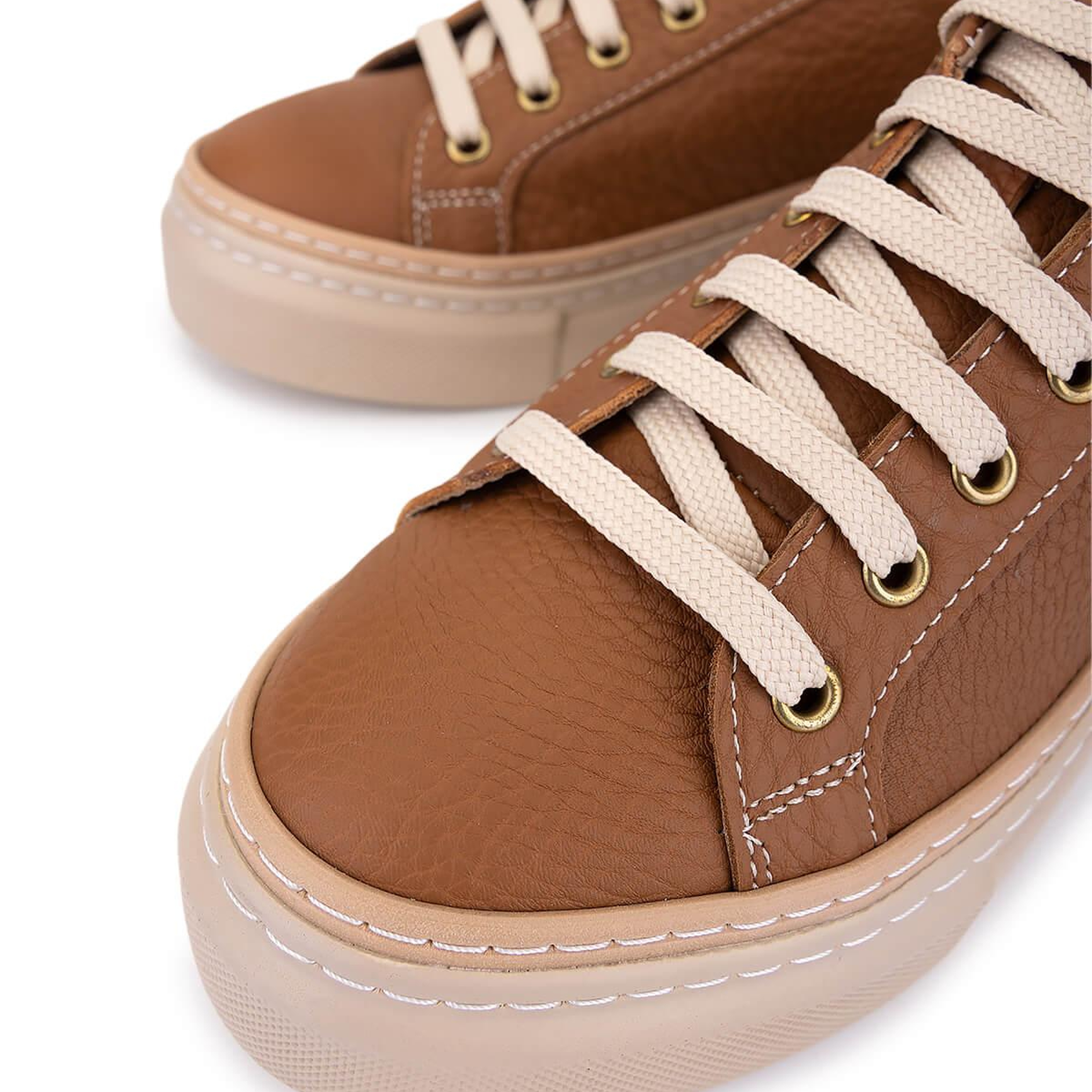 Tamer Tanca Kadın Hakiki Deri Taba Floter Sneakers & Spor Ayakkabı