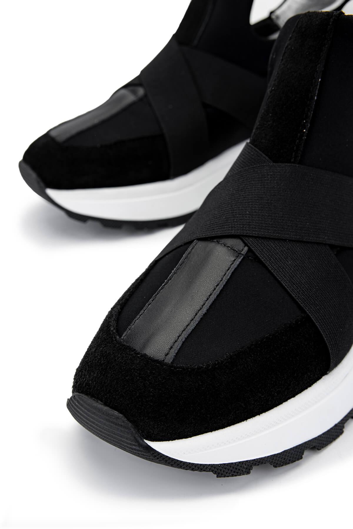 Tamer Tanca Kadın Deri/Tekstil Siyah Sneakers & Spor Ayakkabı