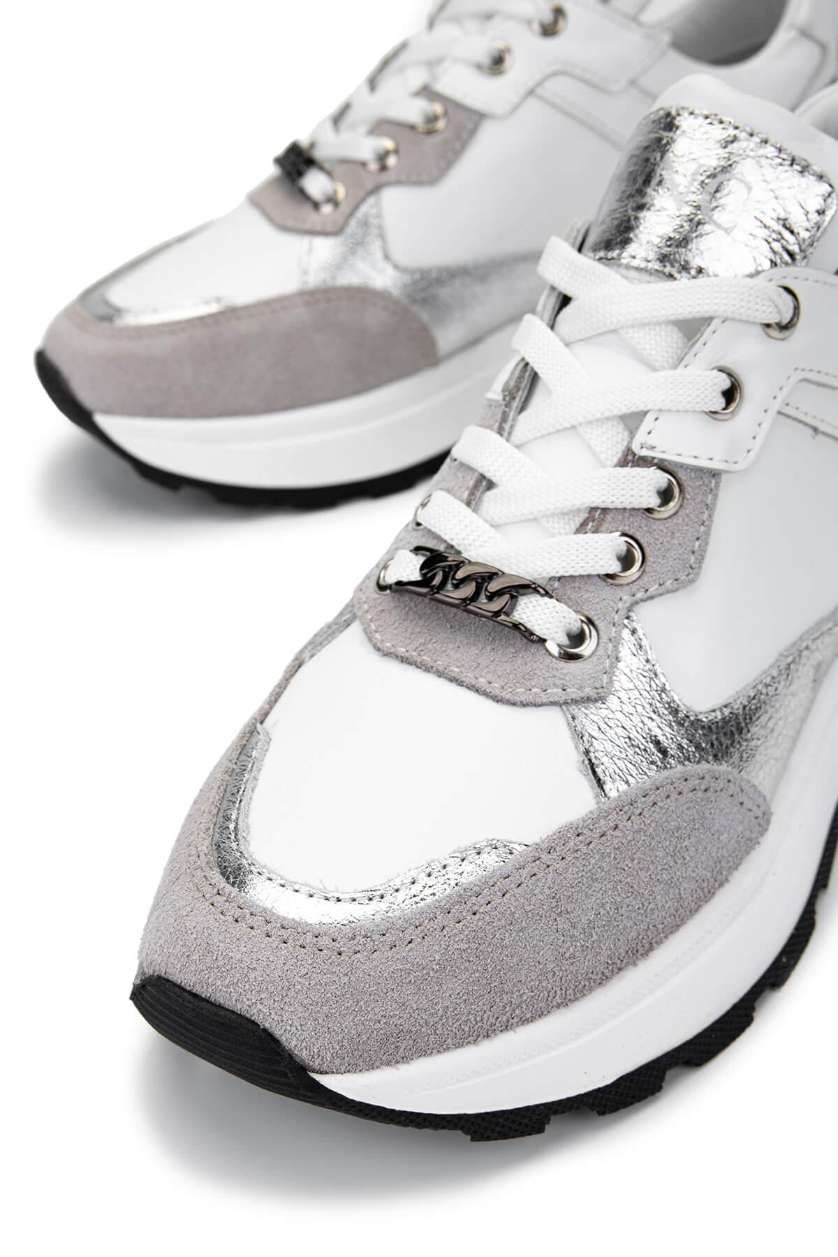 Tamer Tanca Kadın Hakiki Deri Gri Süet Sneakers & Spor Ayakkabı