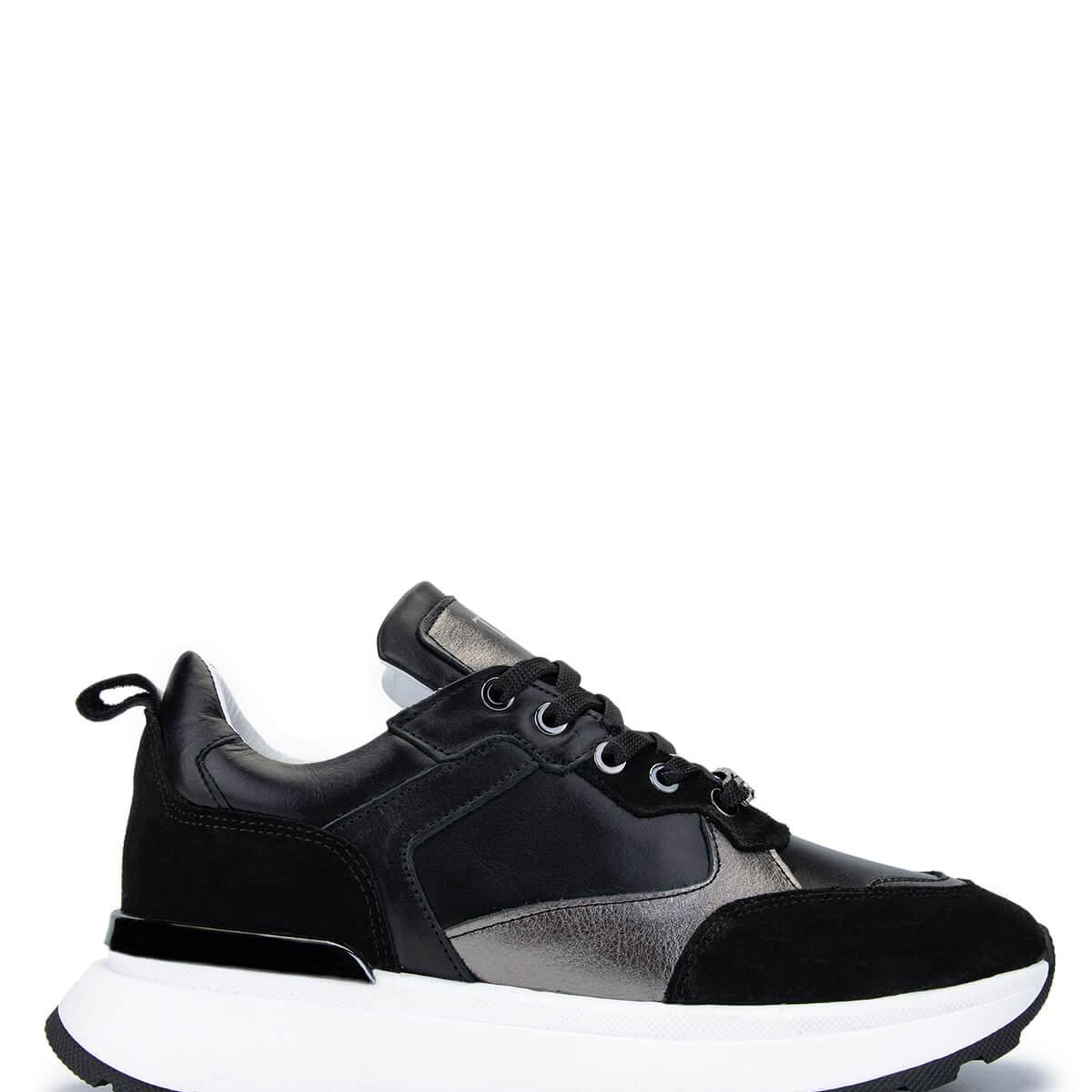 Tamer Tanca Kadın Hakiki Deri Siyah Süet Sneakers & Spor Ayakkabı
