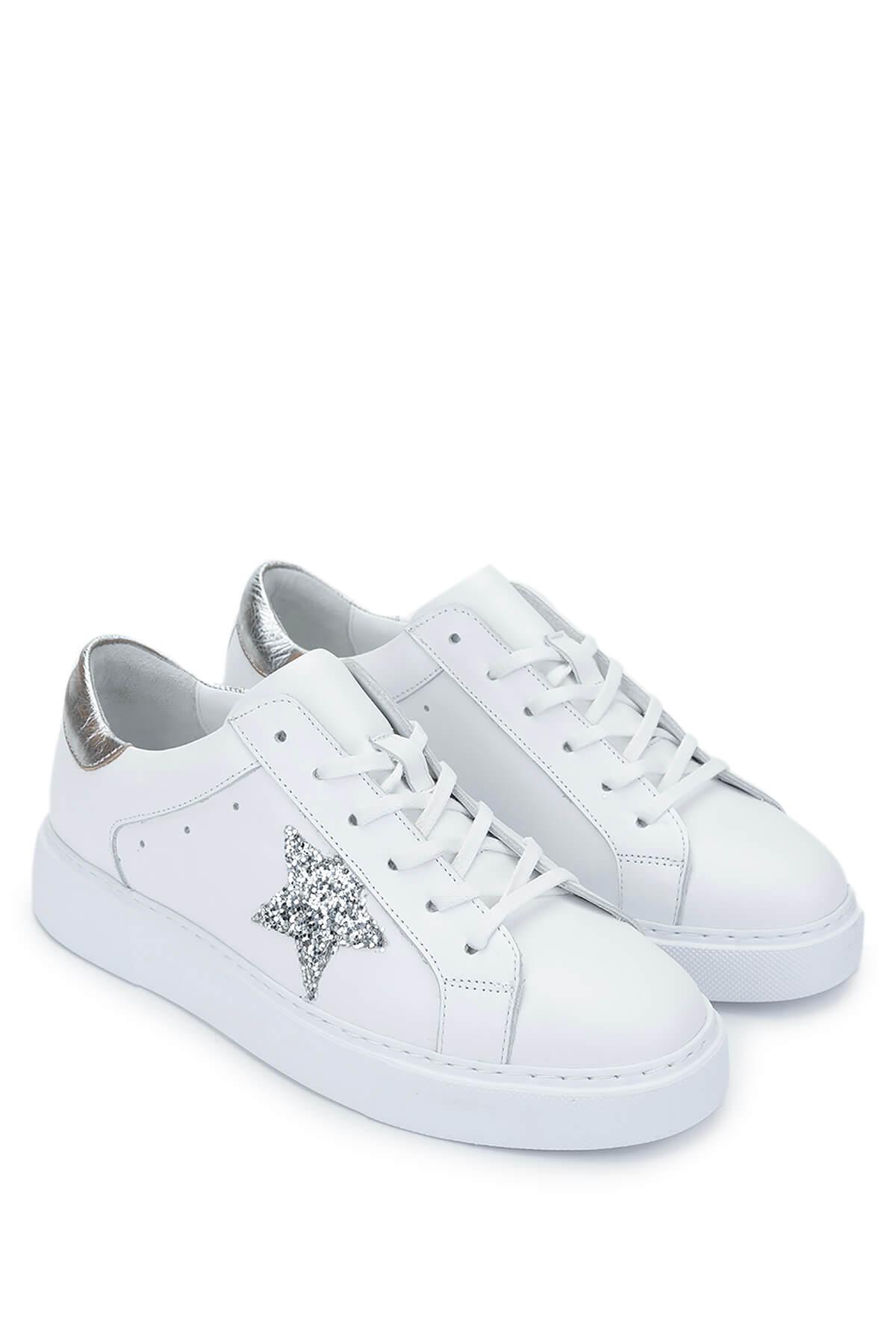 Tamer Tanca Kadın Hakiki Deri Beyaz Sneakers & Spor Ayakkabı