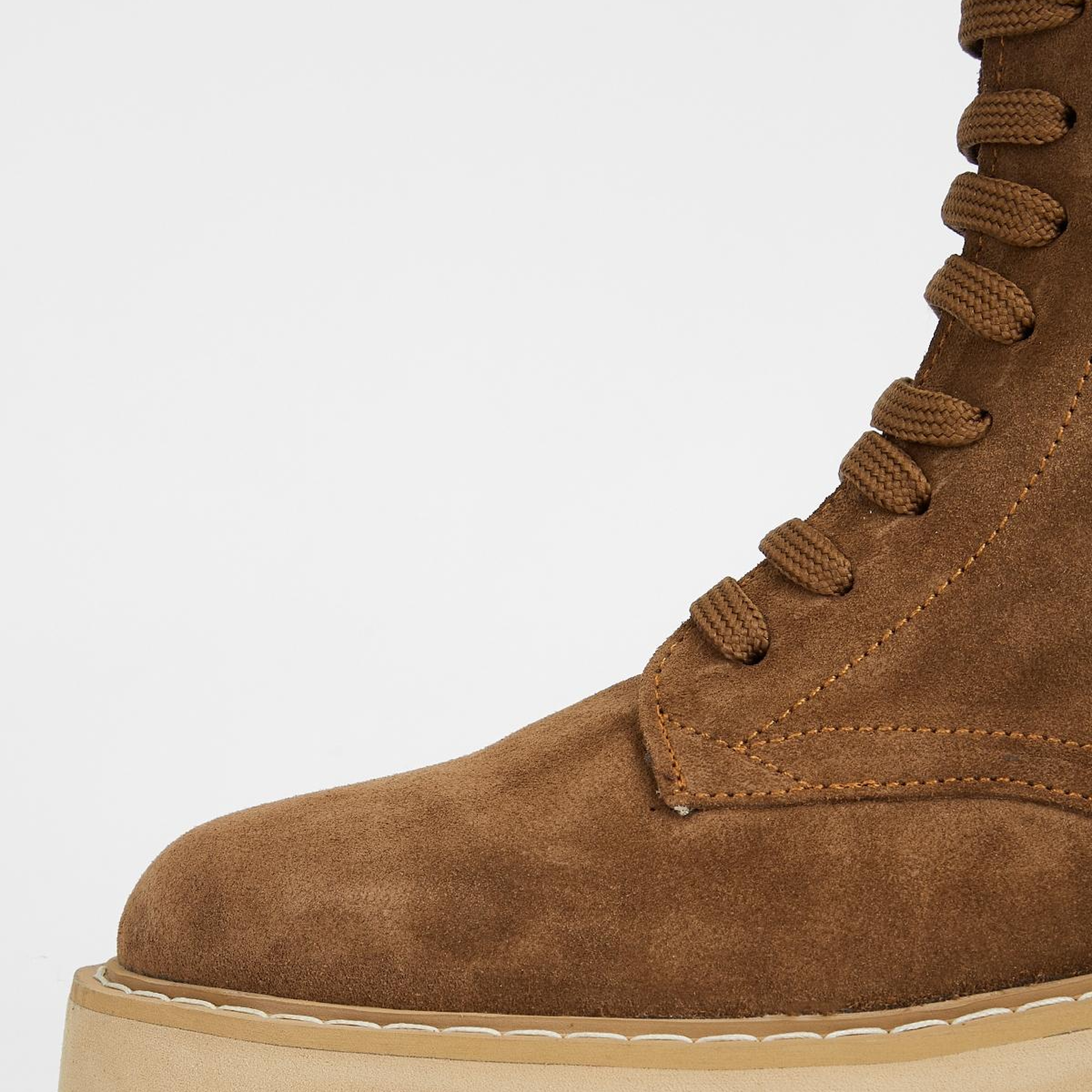 Valmenti Kadın Hakiki Deri Taba Süet Düz Bot