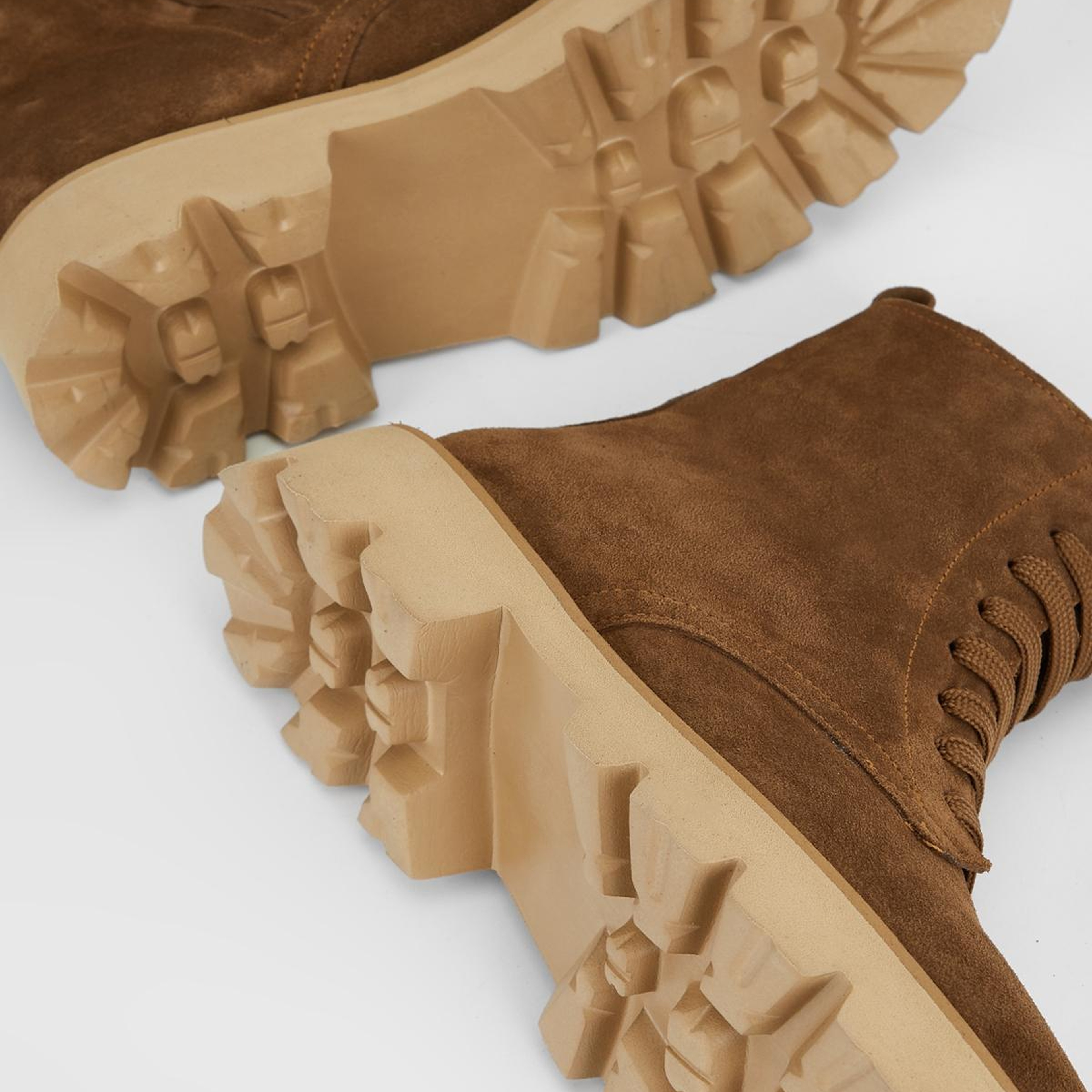 Valmenti Kadın Hakiki Deri Taba Süet Düz Bot