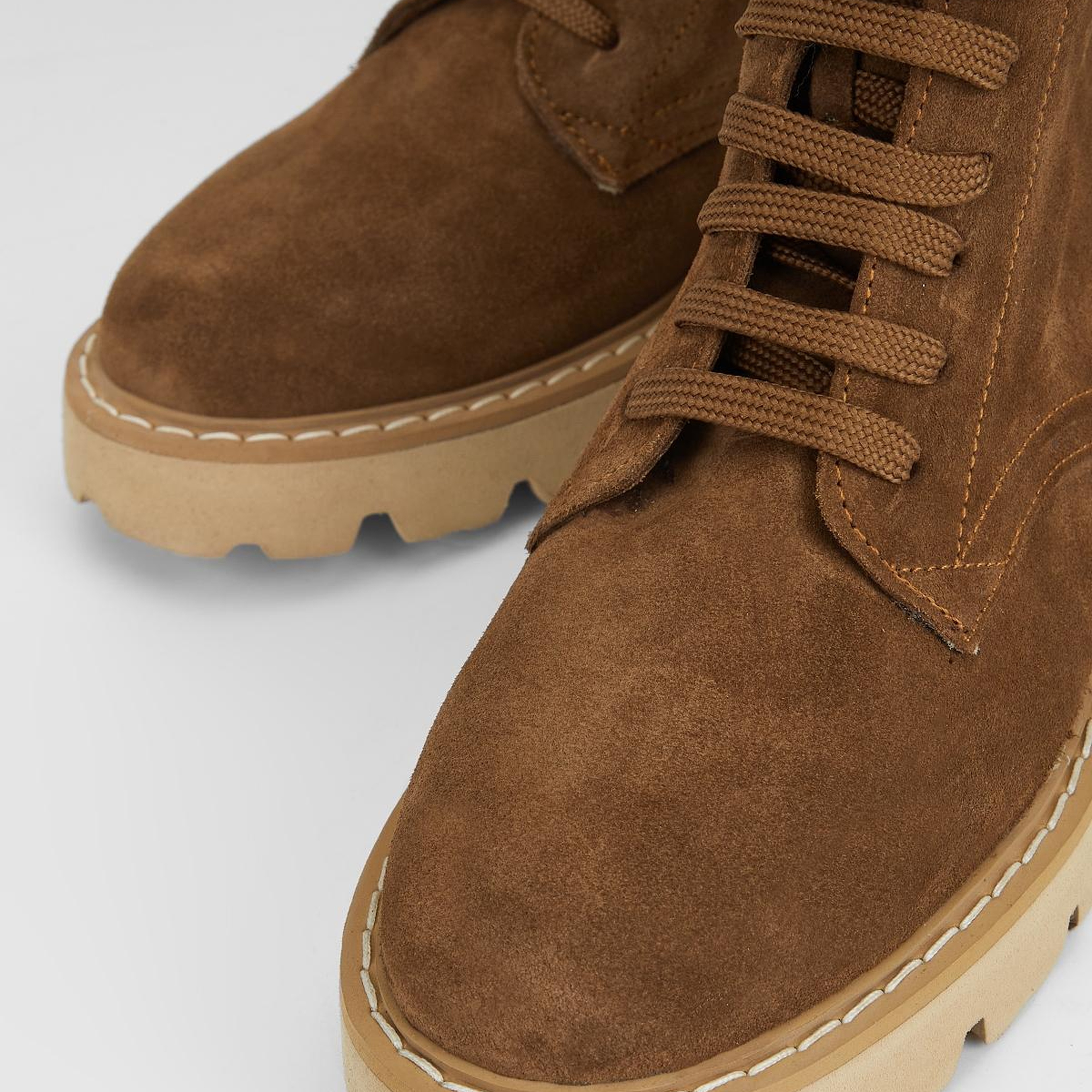 Valmenti Kadın Hakiki Deri Taba Süet Düz Bot