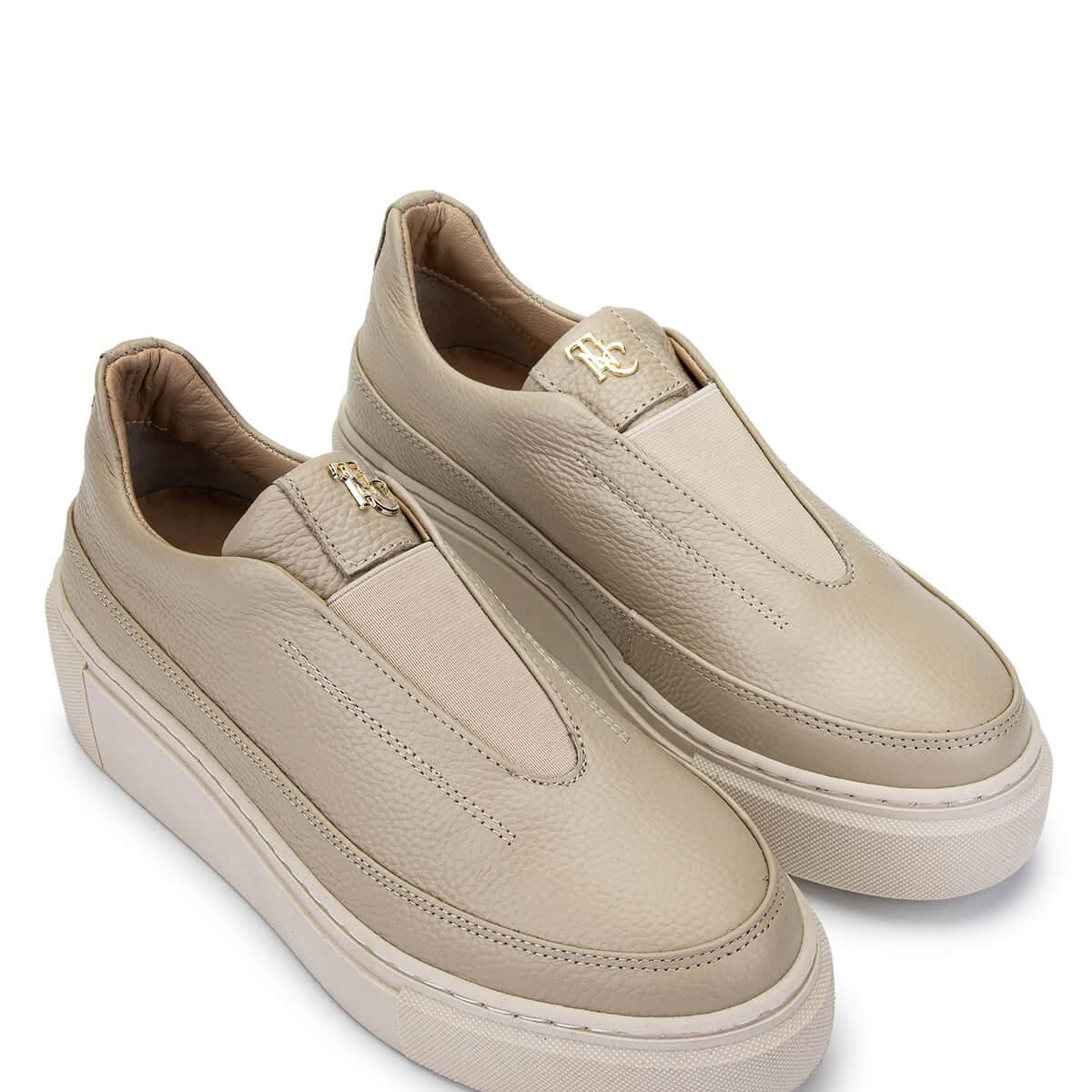 Tamer Tanca Kadın Hakiki Deri Bej Sneakers & Spor Ayakkabı