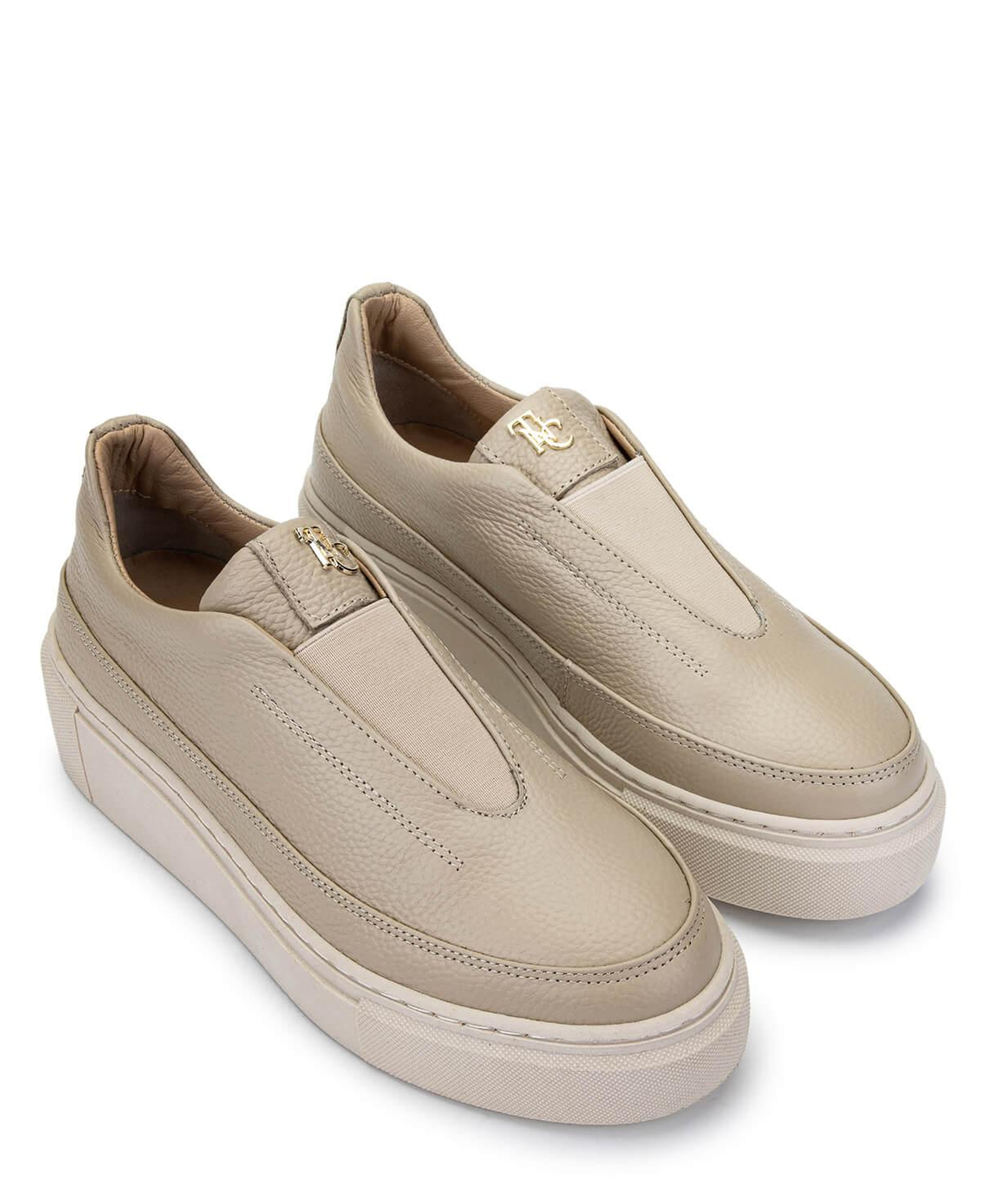 Tamer Tanca Kadın Hakiki Deri Bej Sneakers & Spor Ayakkabı