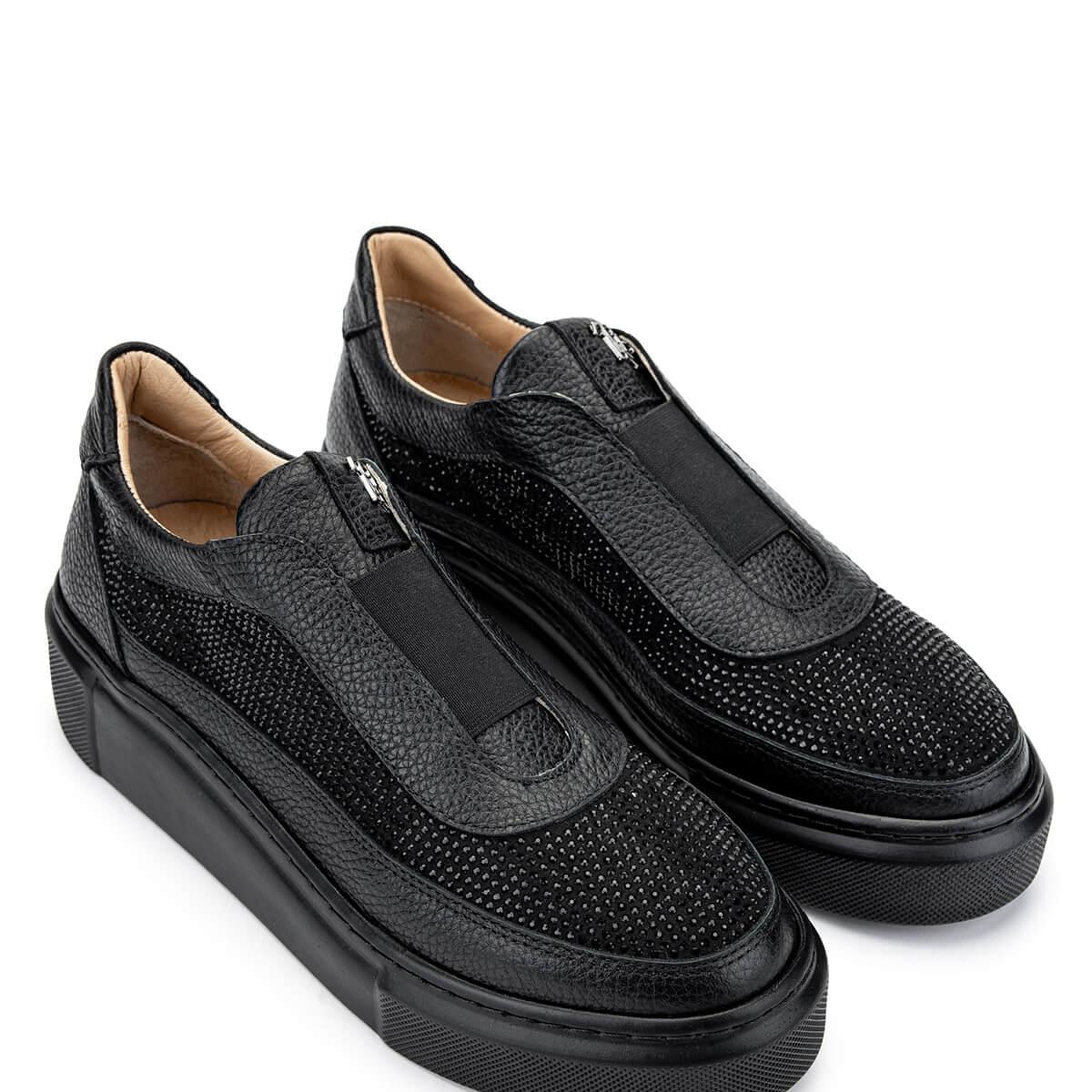 Tamer Tanca Kadın Hakiki Deri Siyah Sneakers & Spor Ayakkabı