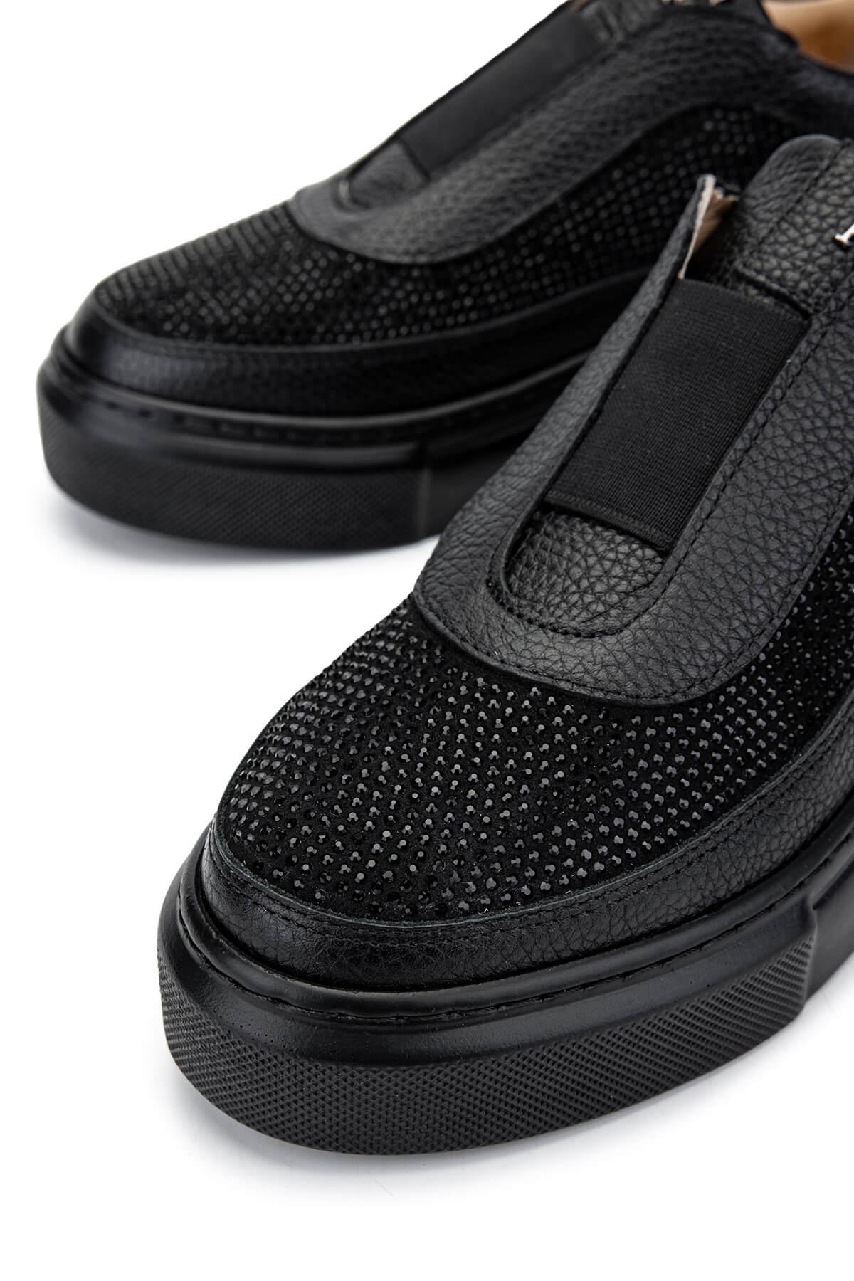 Tamer Tanca Kadın Hakiki Deri Siyah Sneakers & Spor Ayakkabı