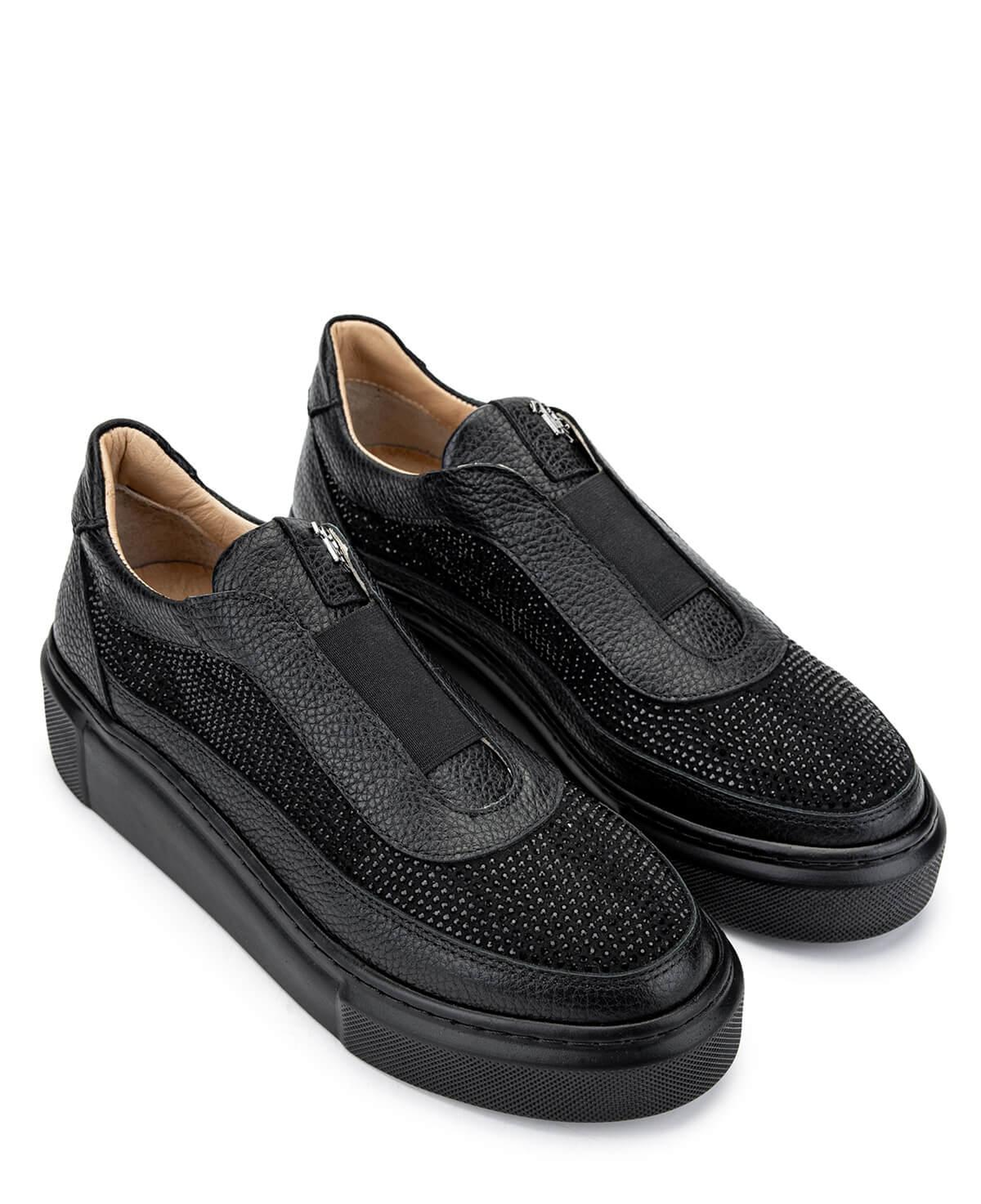 Tamer Tanca Kadın Hakiki Deri Siyah Sneakers & Spor Ayakkabı