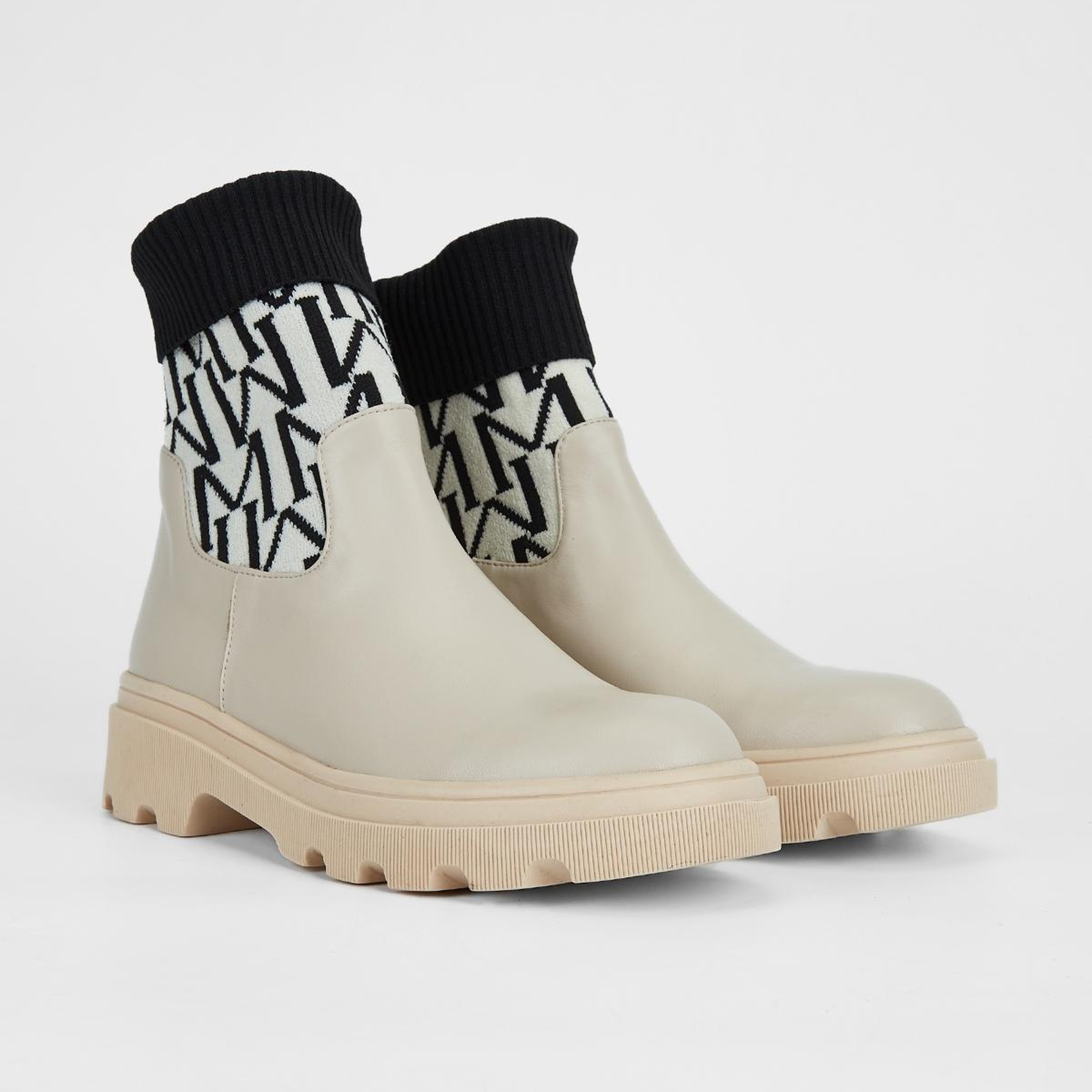 Valmenti Kadın Hakiki Deri Bej Düz Bot