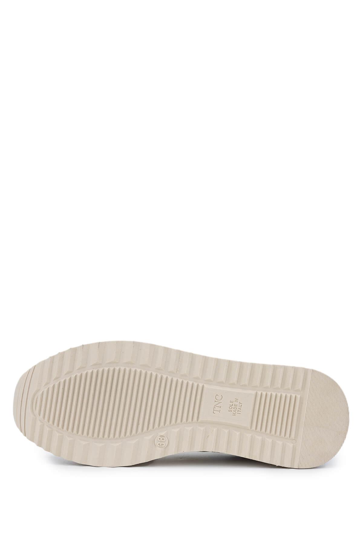 Tamer Tanca Kadın Hakiki Deri Bej Sneakers & Spor Ayakkabı