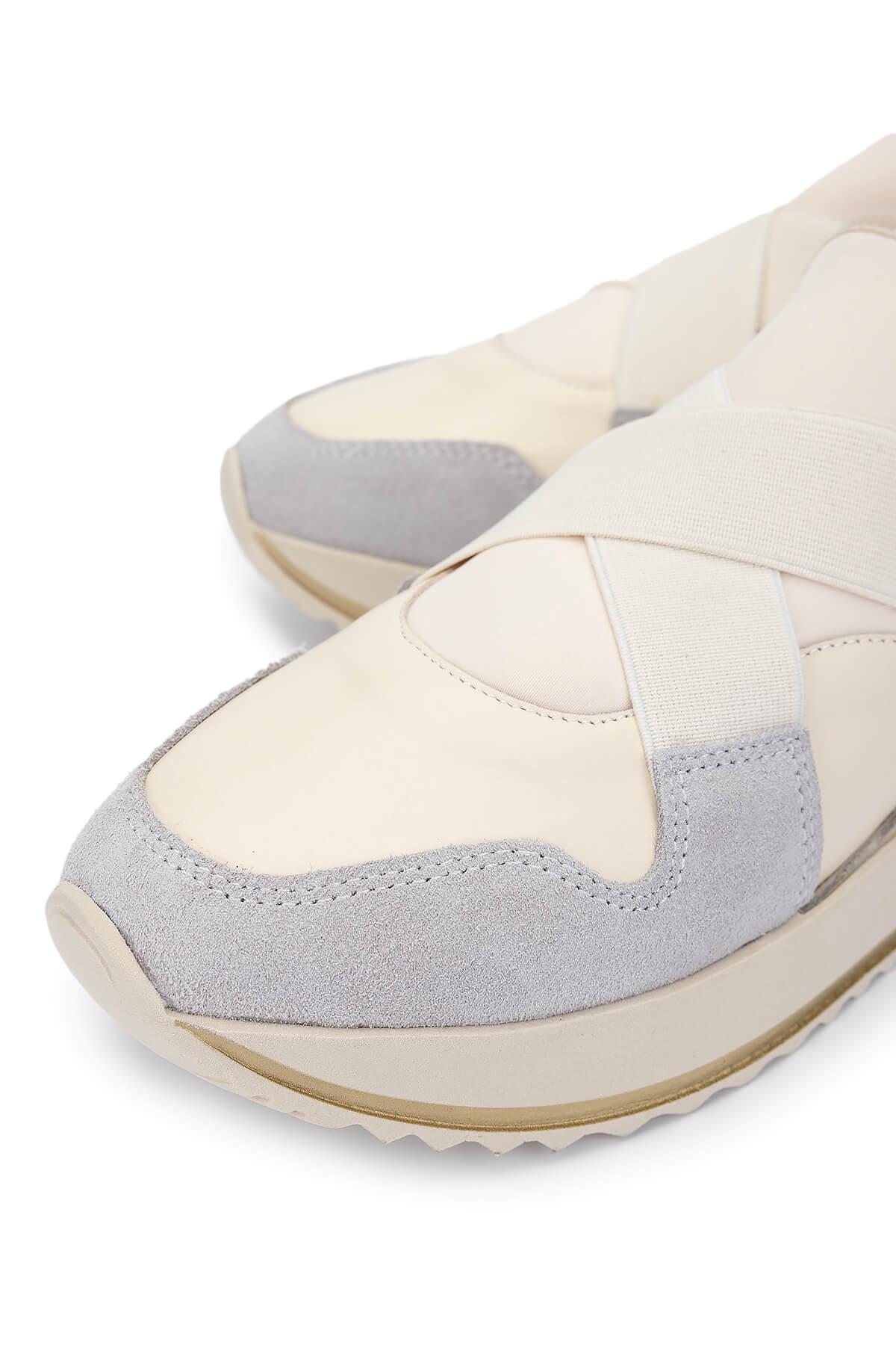 Tamer Tanca Kadın Hakiki Deri Bej Sneakers & Spor Ayakkabı