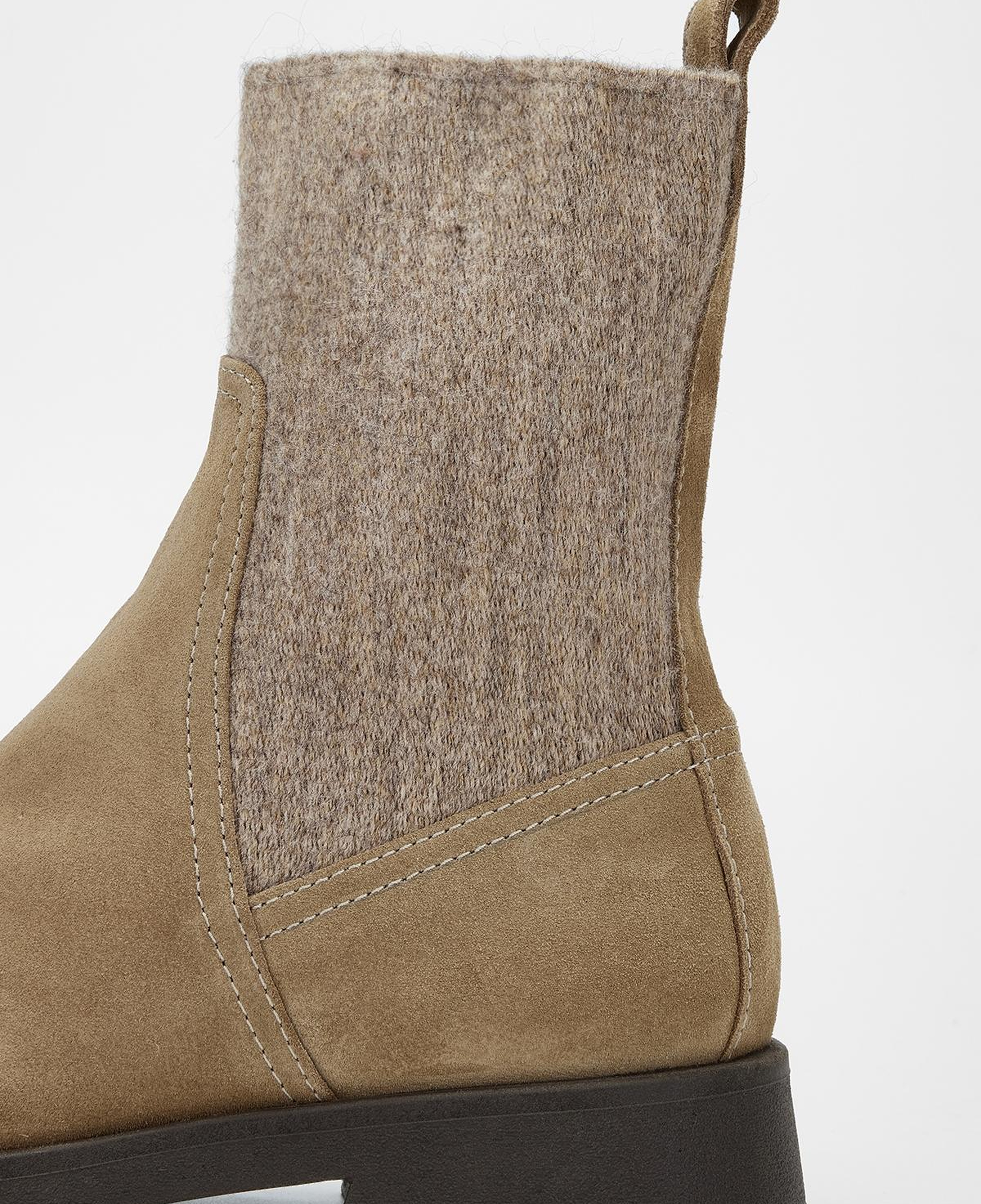 Valmenti Kadın Hakiki Deri Vizon Süet Düz Bot