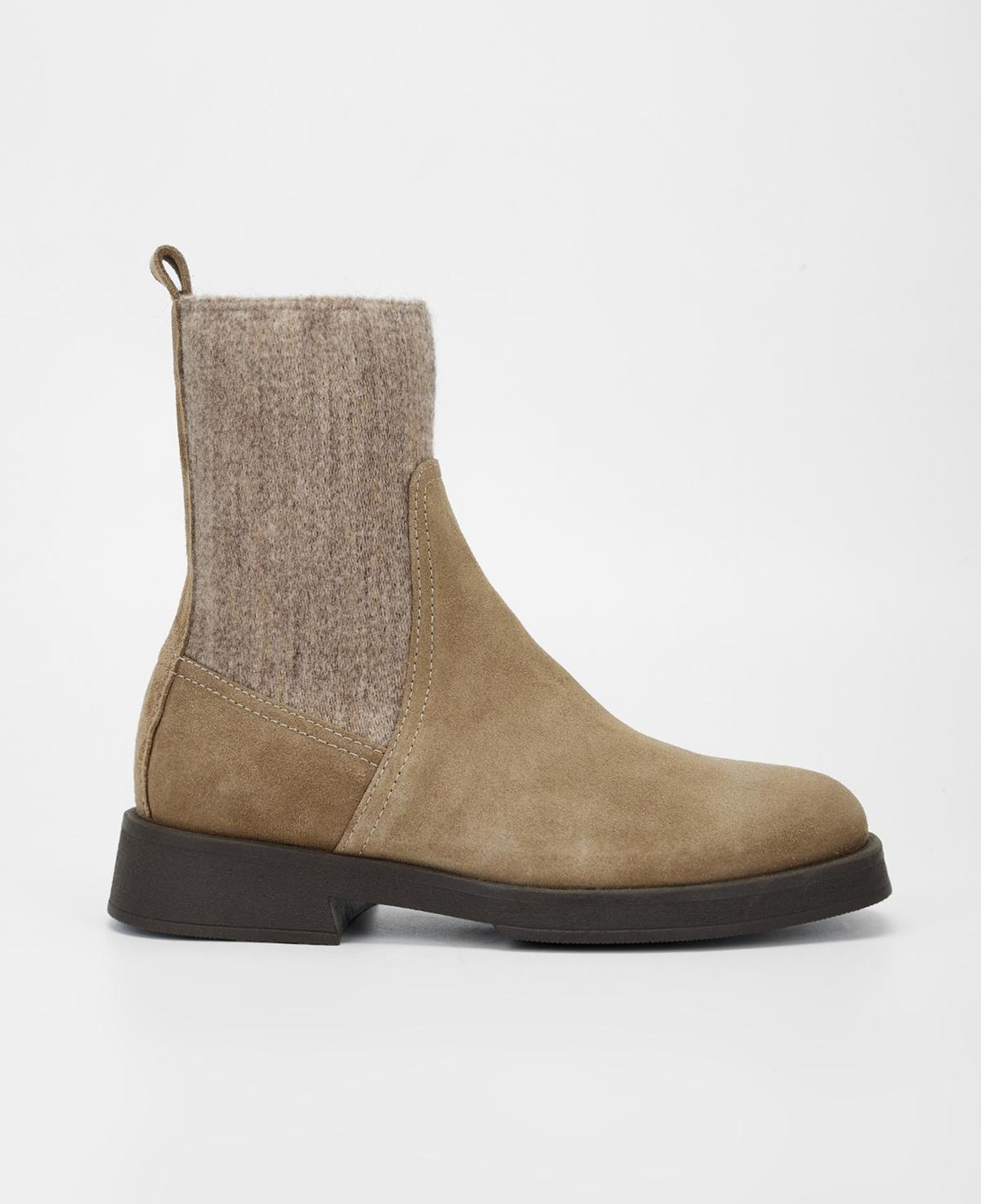 Valmenti Kadın Hakiki Deri Vizon Süet Düz Bot