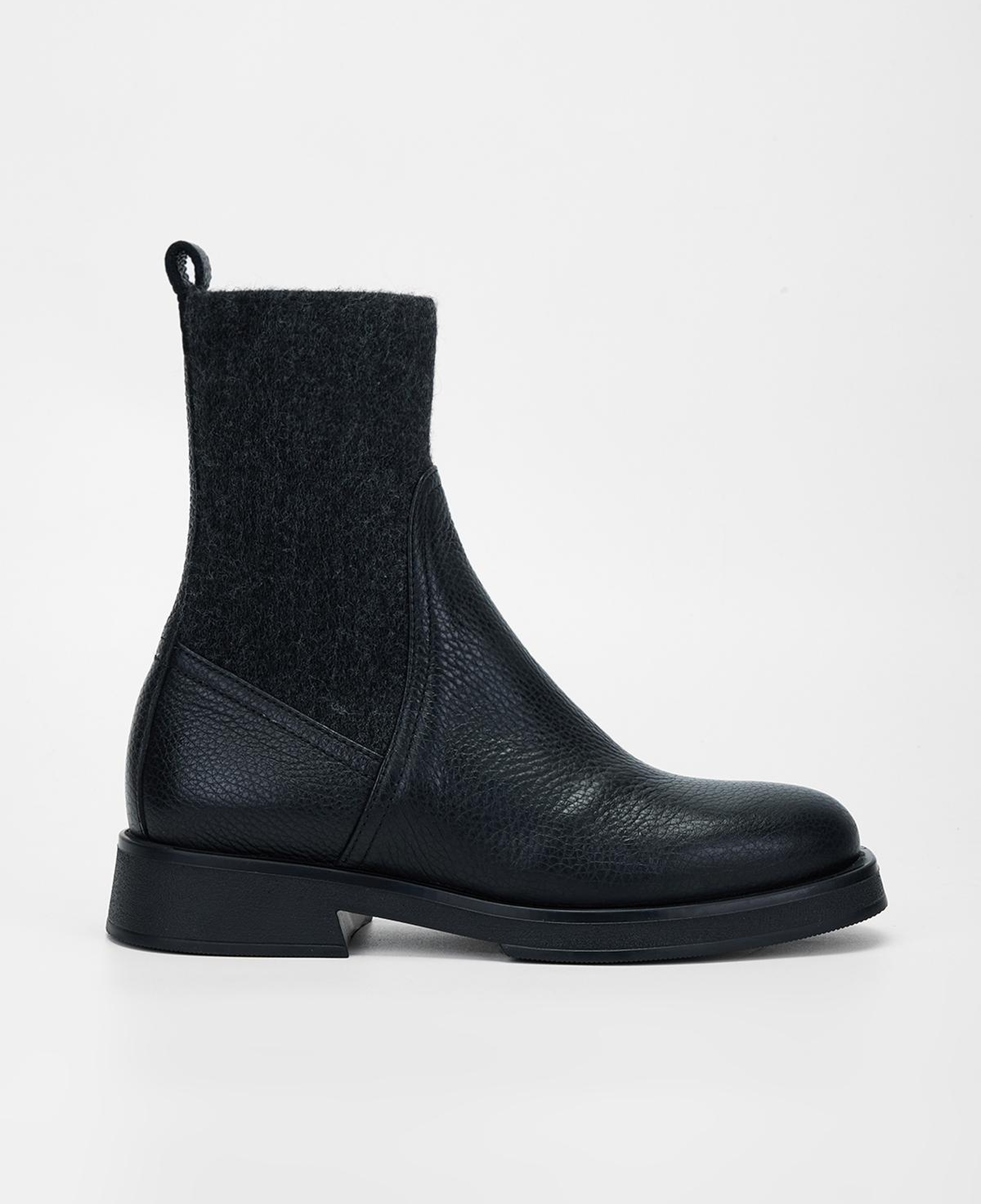 Valmenti Kadın Hakiki Deri Siyah Floter Düz Bot