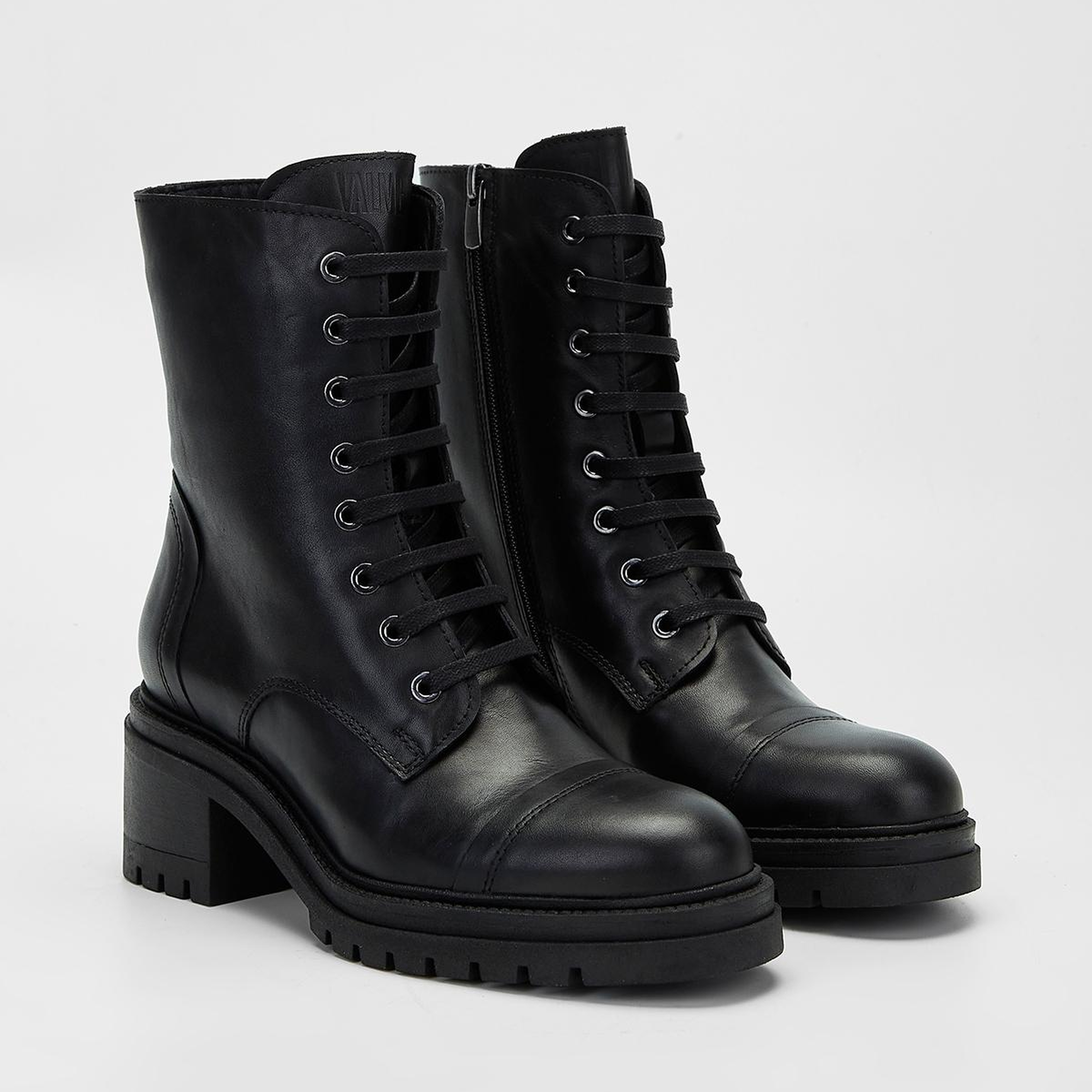 Valmenti Kadın Hakiki Deri Siyah Topuklu Bot