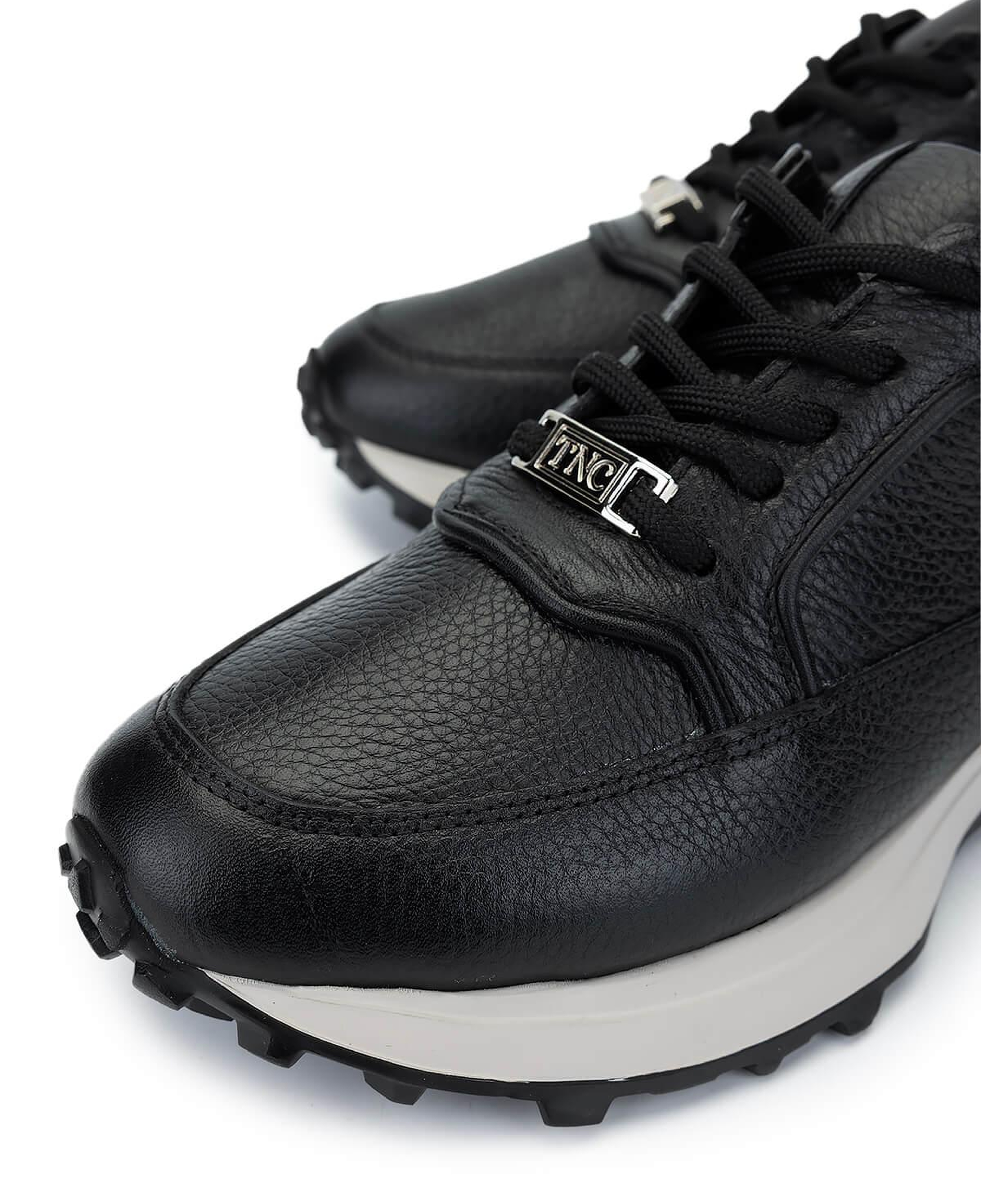 Tamer Tanca Kadın Hakiki Deri Siyah/Bej Sneakers & Spor Ayakkabı