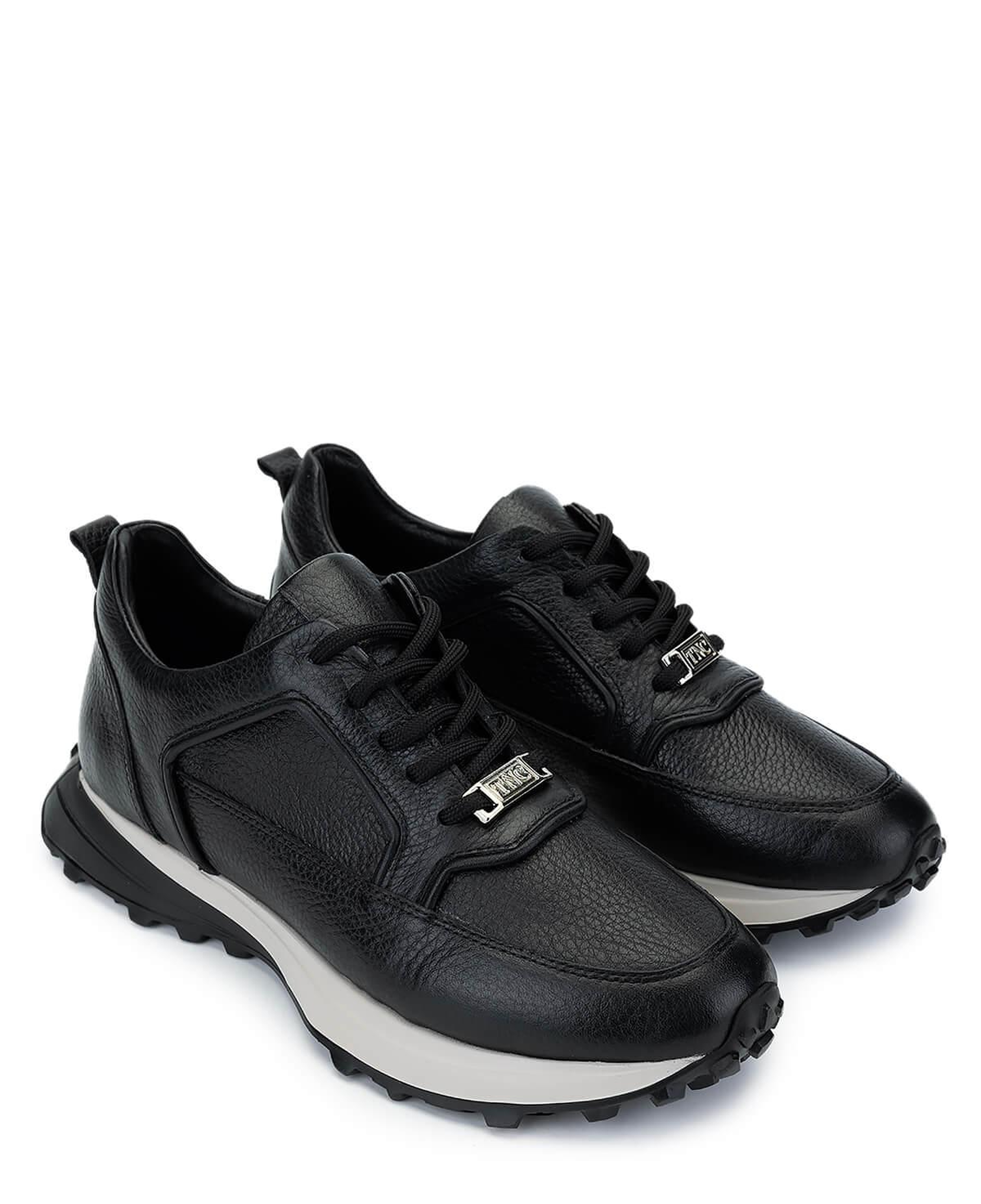 Tamer Tanca Kadın Hakiki Deri Siyah/Bej Sneakers & Spor Ayakkabı