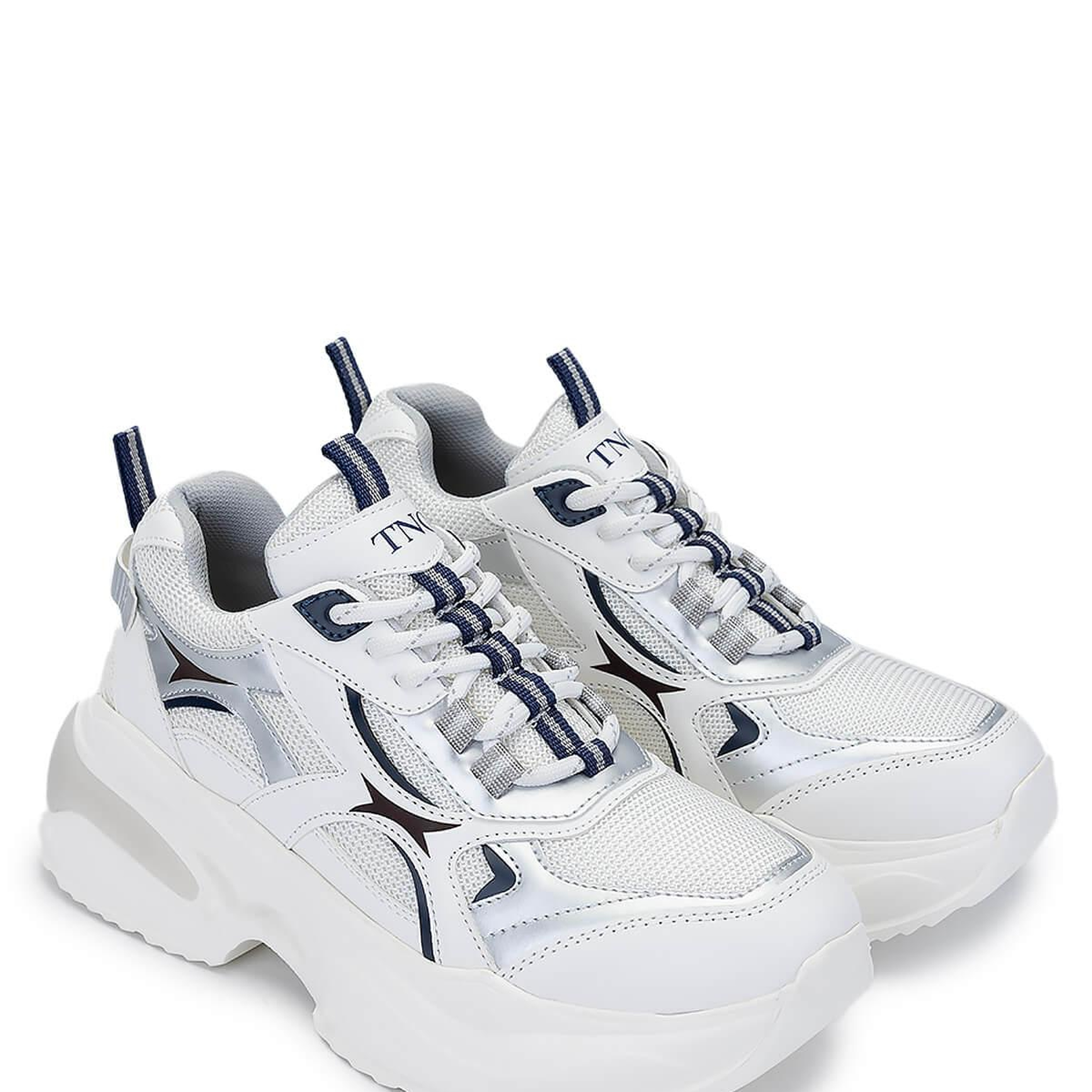 Tamer Tanca Kadın Tekstil/Vegan Beyaz/Lacivert Sneakers & Spor Ayakkabı