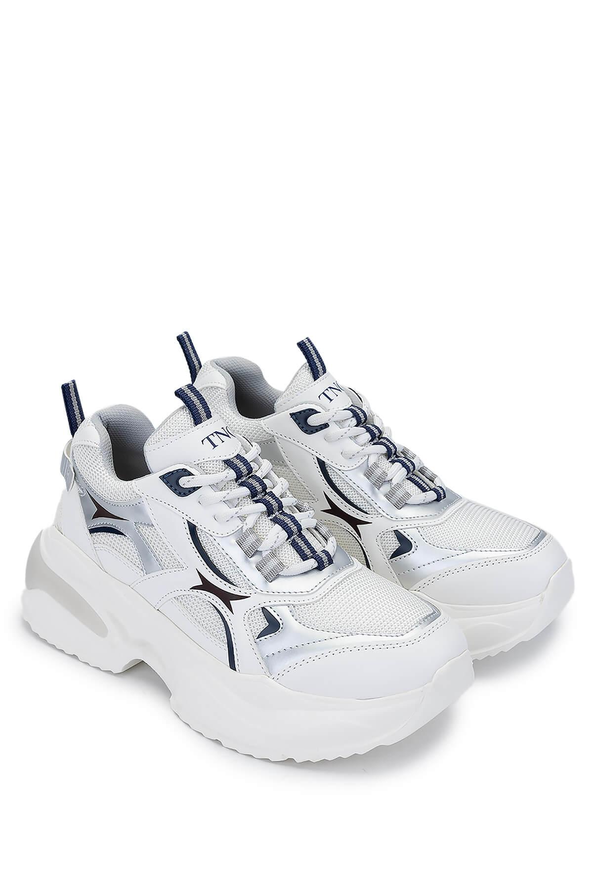 Tamer Tanca Kadın Tekstil/Vegan Beyaz/Lacivert Sneakers & Spor Ayakkabı