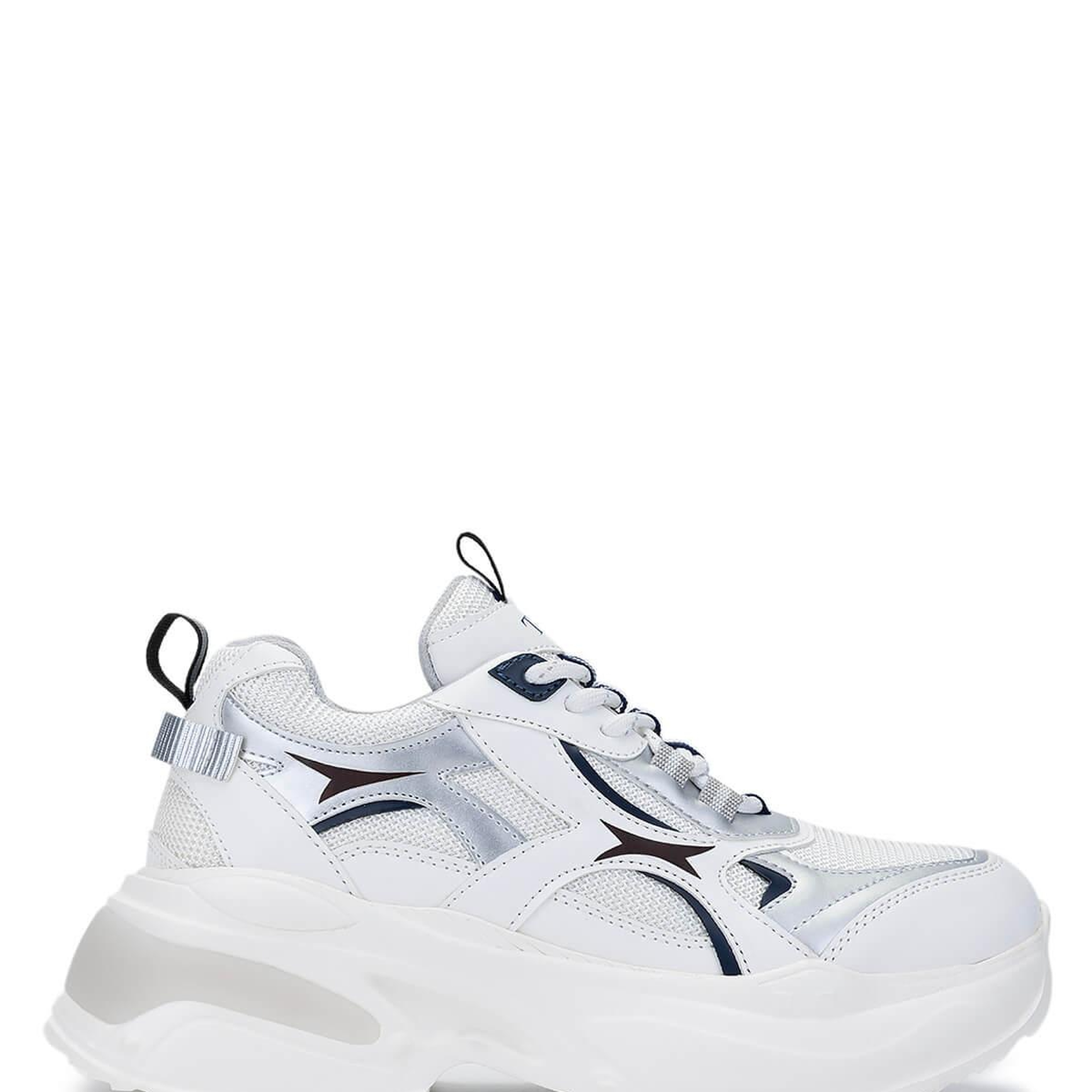 Tamer Tanca Kadın Tekstil/Vegan Beyaz/Lacivert Sneakers & Spor Ayakkabı