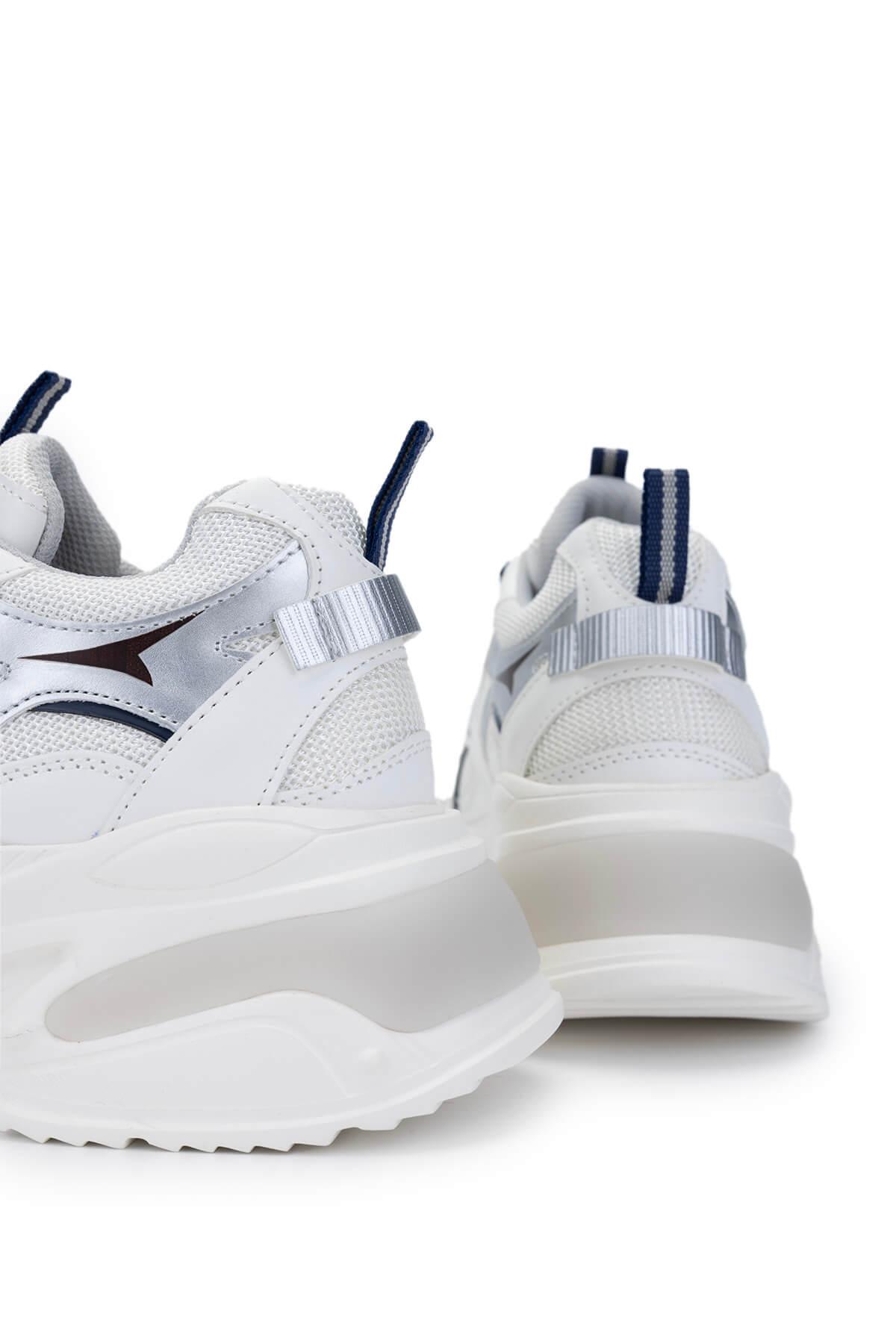 Tamer Tanca Kadın Tekstil/Vegan Beyaz/Lacivert Sneakers & Spor Ayakkabı