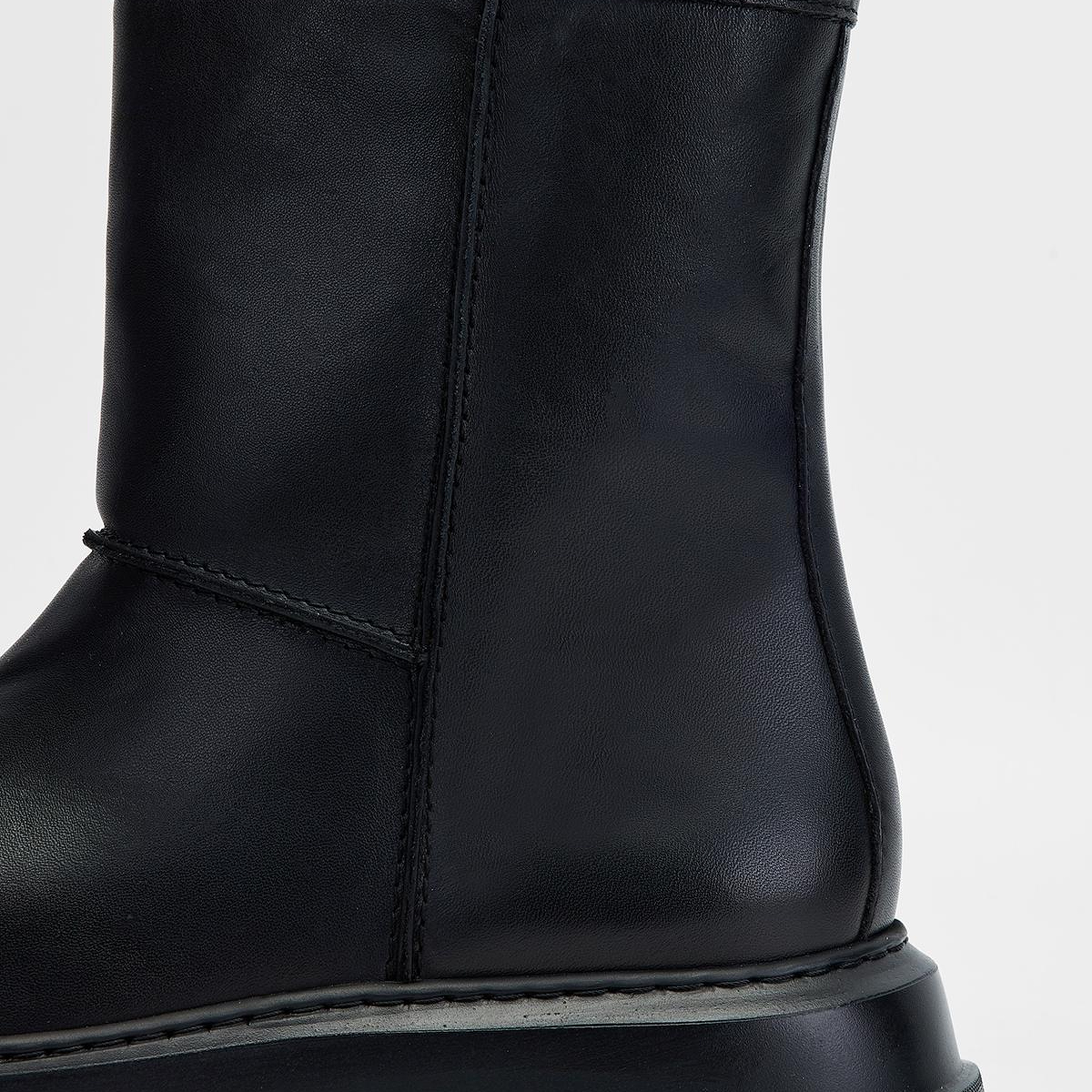 Valmenti Kadın Hakiki Deri Siyah Düz Bot