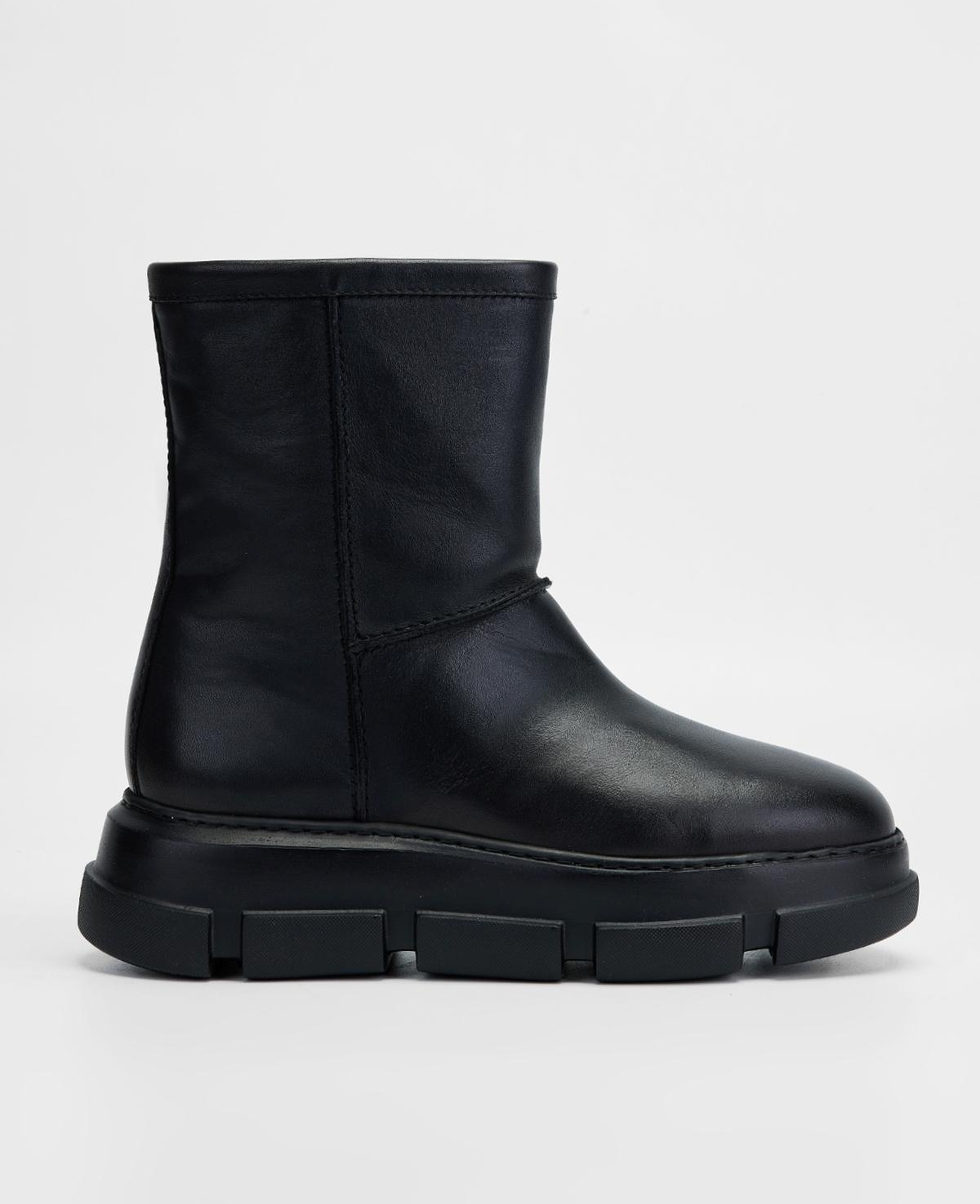 Valmenti Kadın Hakiki Deri Siyah Düz Bot