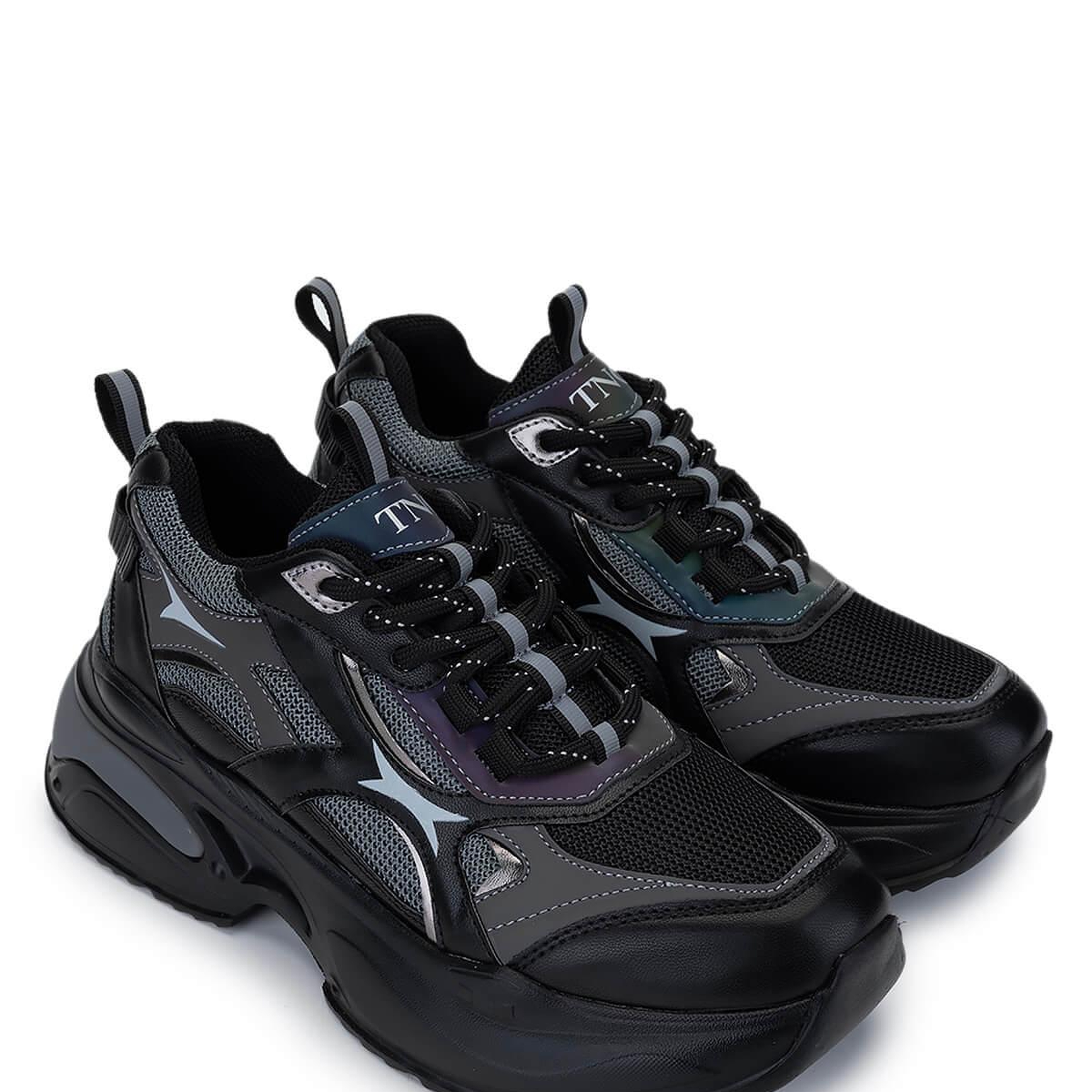 Tamer Tanca Kadın Tekstil/Vegan Siyah Sneakers & Spor Ayakkabı