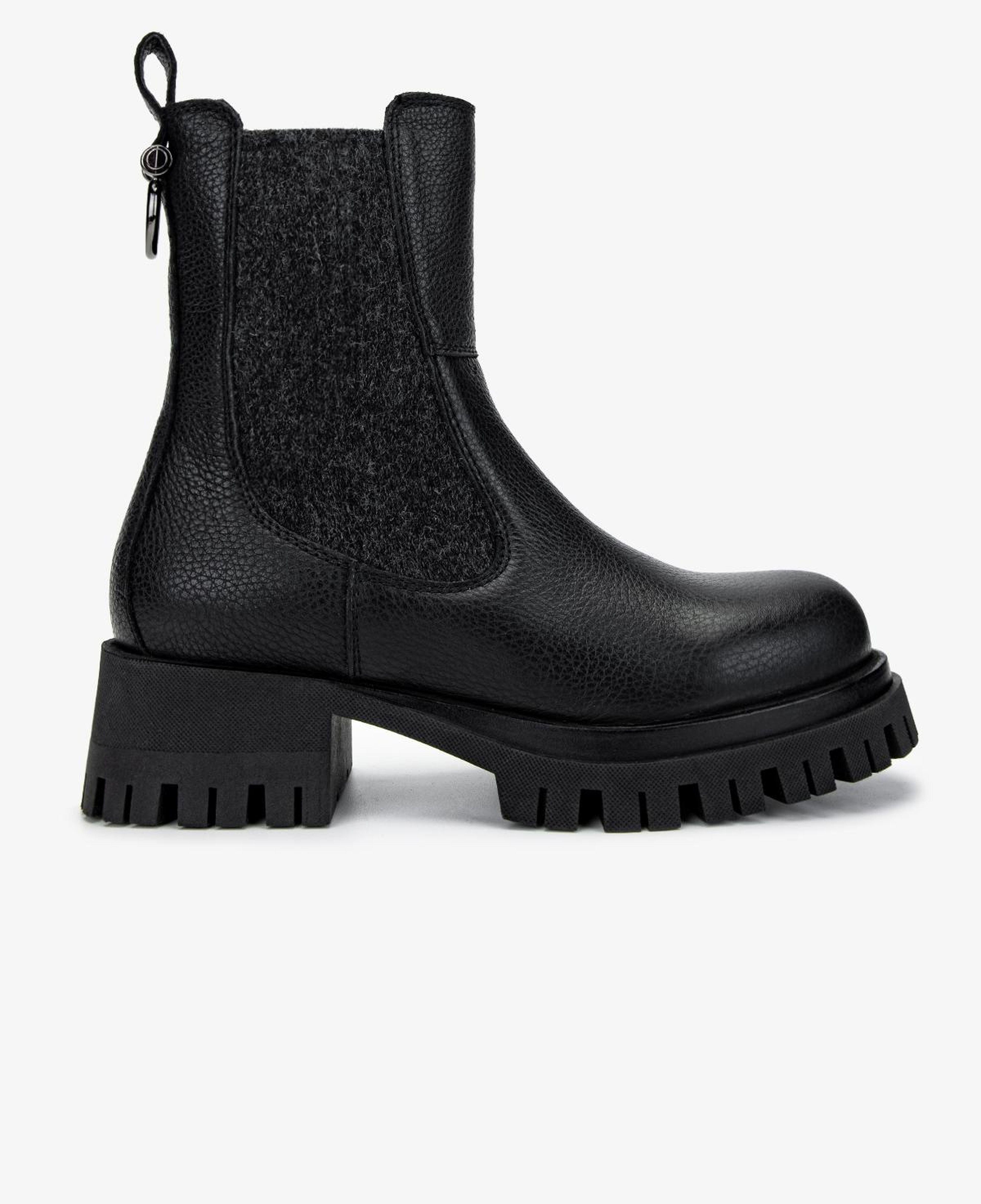 Valmenti Kadın Deri & Tekstil Siyah Floter Düz Bot