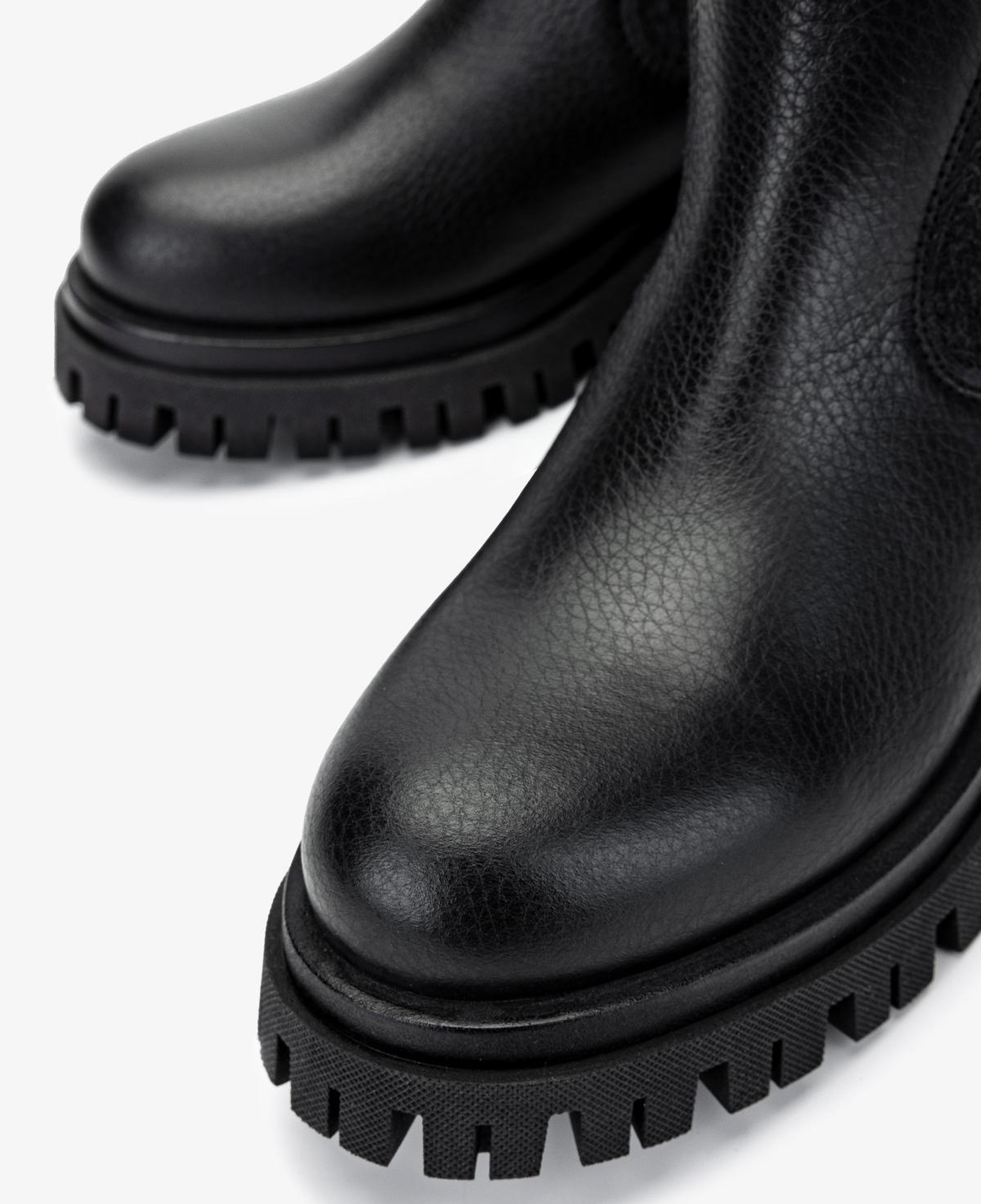 Valmenti Kadın Deri & Tekstil Siyah Floter Düz Bot