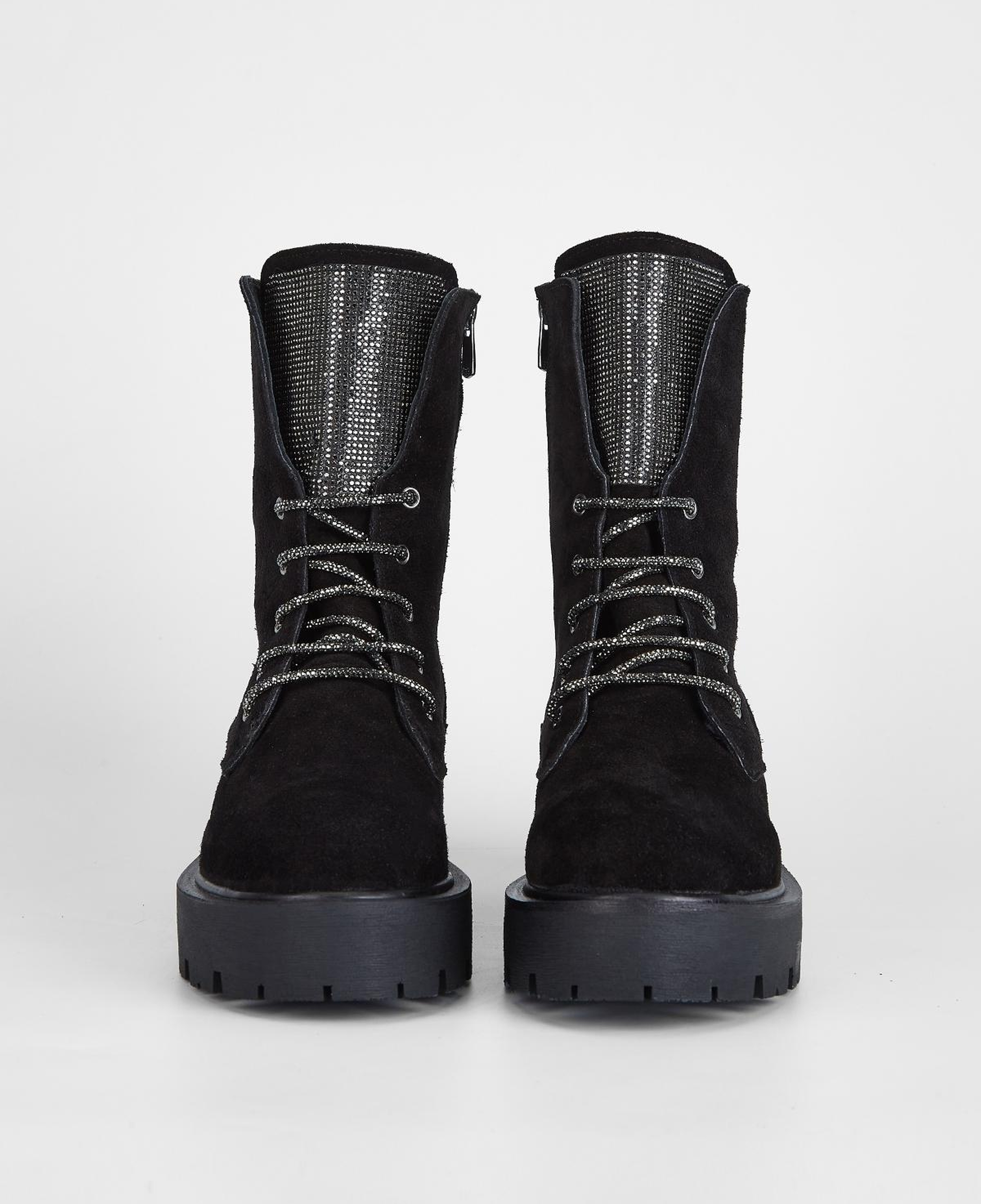 Valmenti Kadın Hakiki Deri Siyah Süet Düz Bot