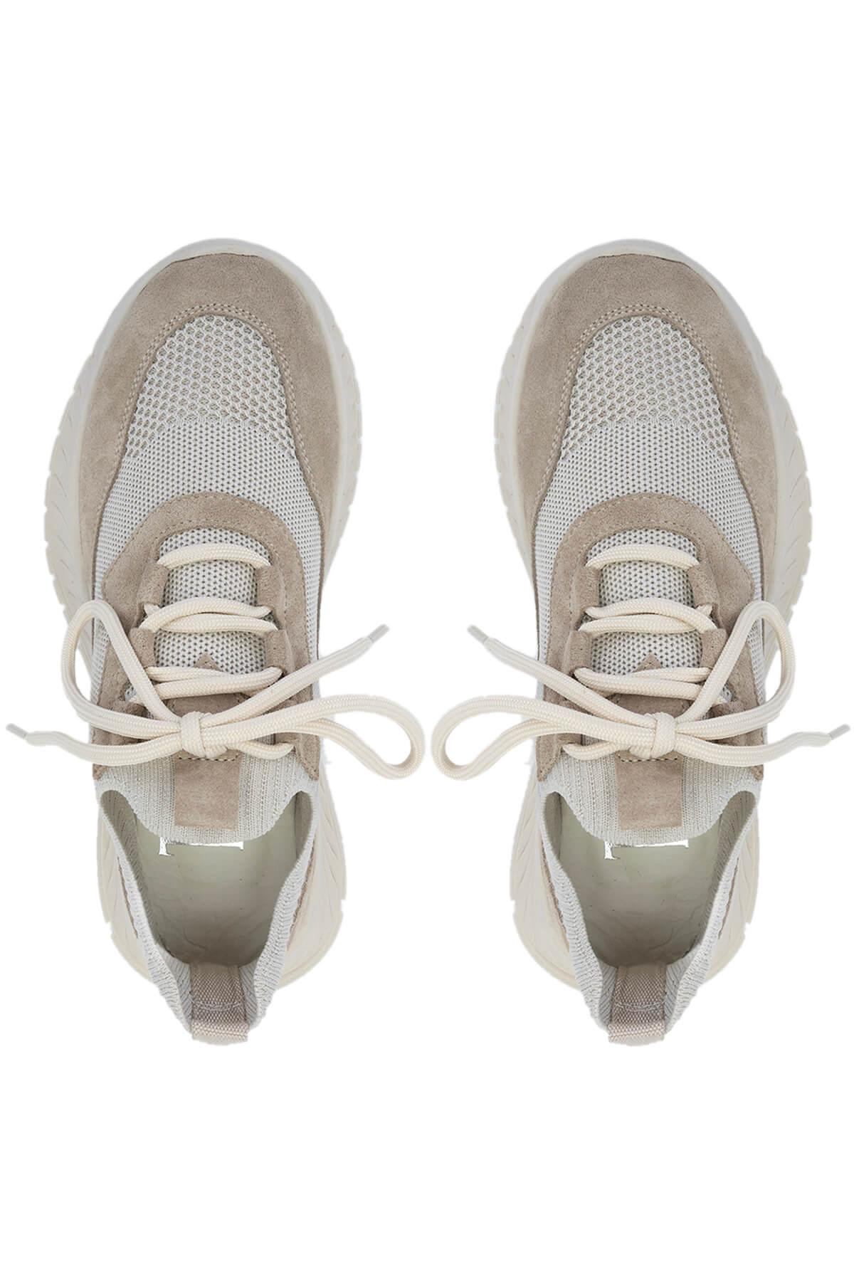 Tamer Tanca Kadın Deri & Tekstil Bej Süet Sneakers & Spor Ayakkabı