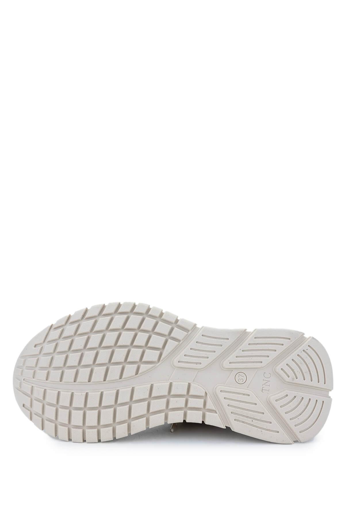 Tamer Tanca Kadın Deri & Tekstil Bej Süet Sneakers & Spor Ayakkabı