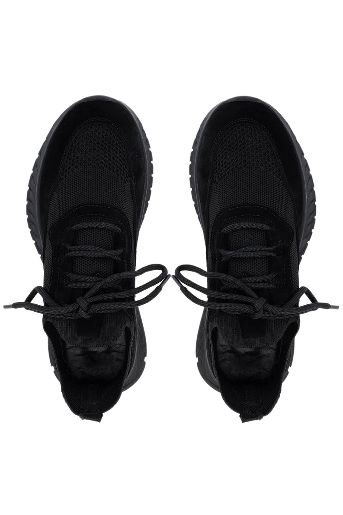 Tamer Tanca Kadın Deri & Tekstil Siyah Süet Sneakers & Spor Ayakkabı