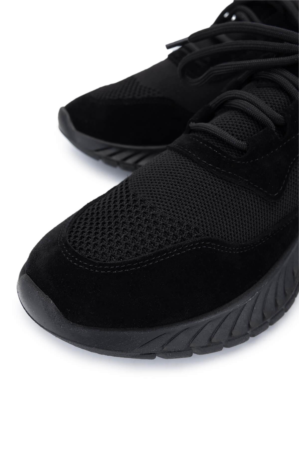 Tamer Tanca Kadın Deri & Tekstil Siyah Süet Sneakers & Spor Ayakkabı