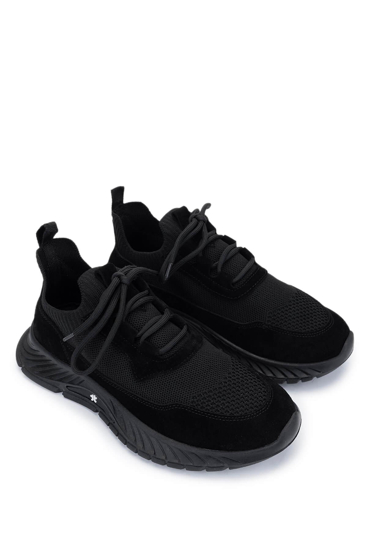 Tamer Tanca Kadın Deri & Tekstil Siyah Süet Sneakers & Spor Ayakkabı