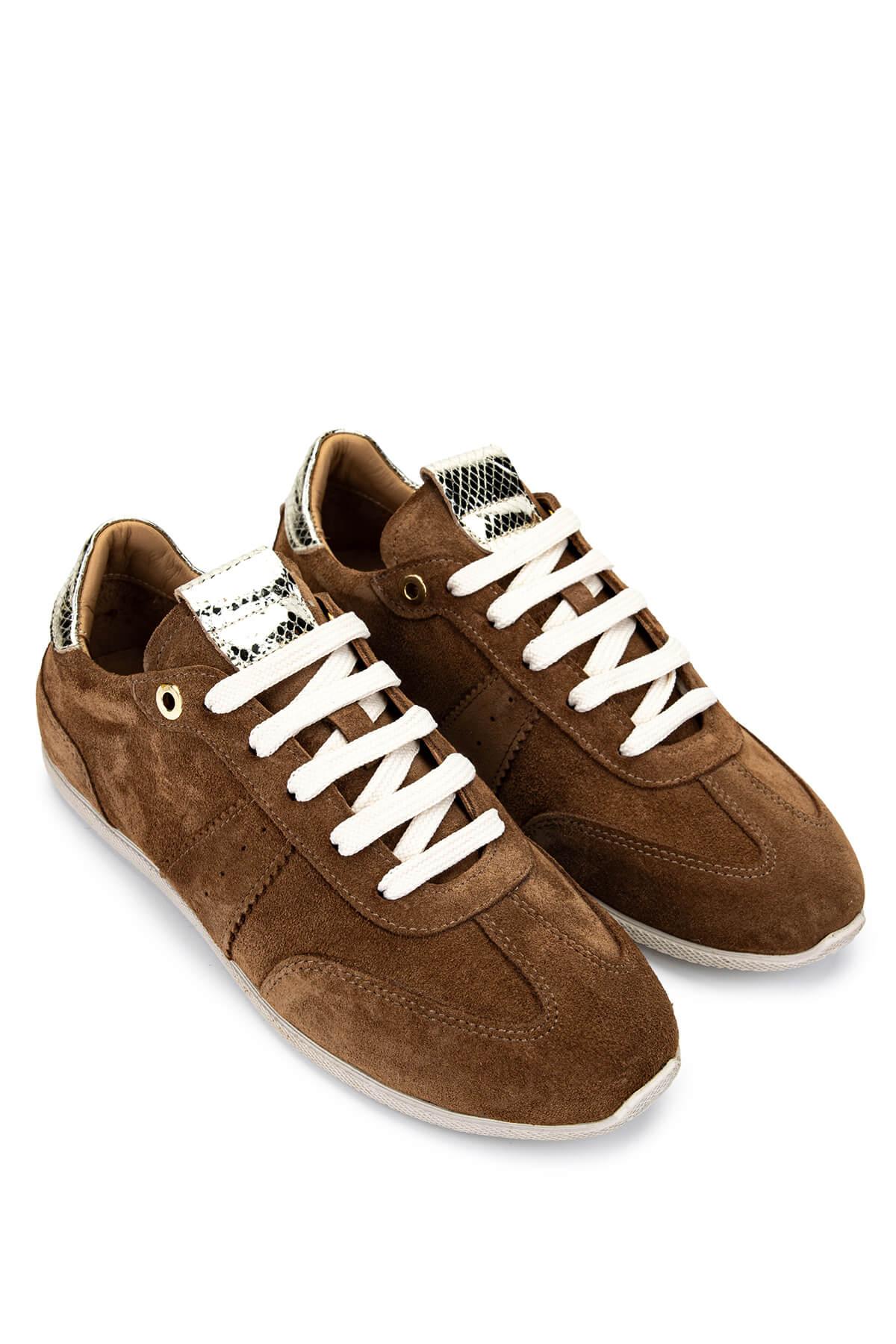 Tamer Tanca Kadın Hakiki Deri Tütün Süet Sneakers & Spor Ayakkabı