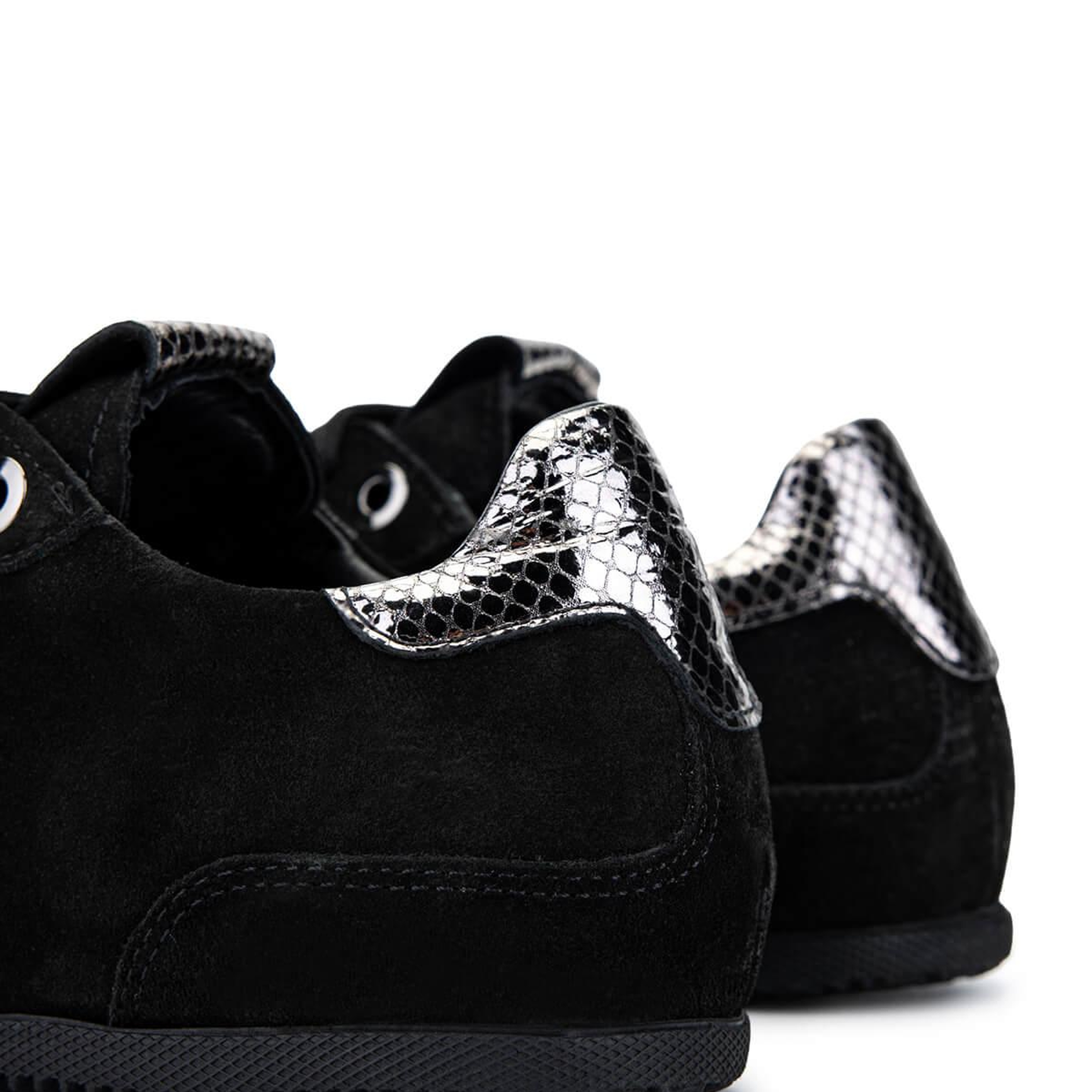 Tamer Tanca Kadın Hakiki Deri Siyah Süet Sneakers & Spor Ayakkabı