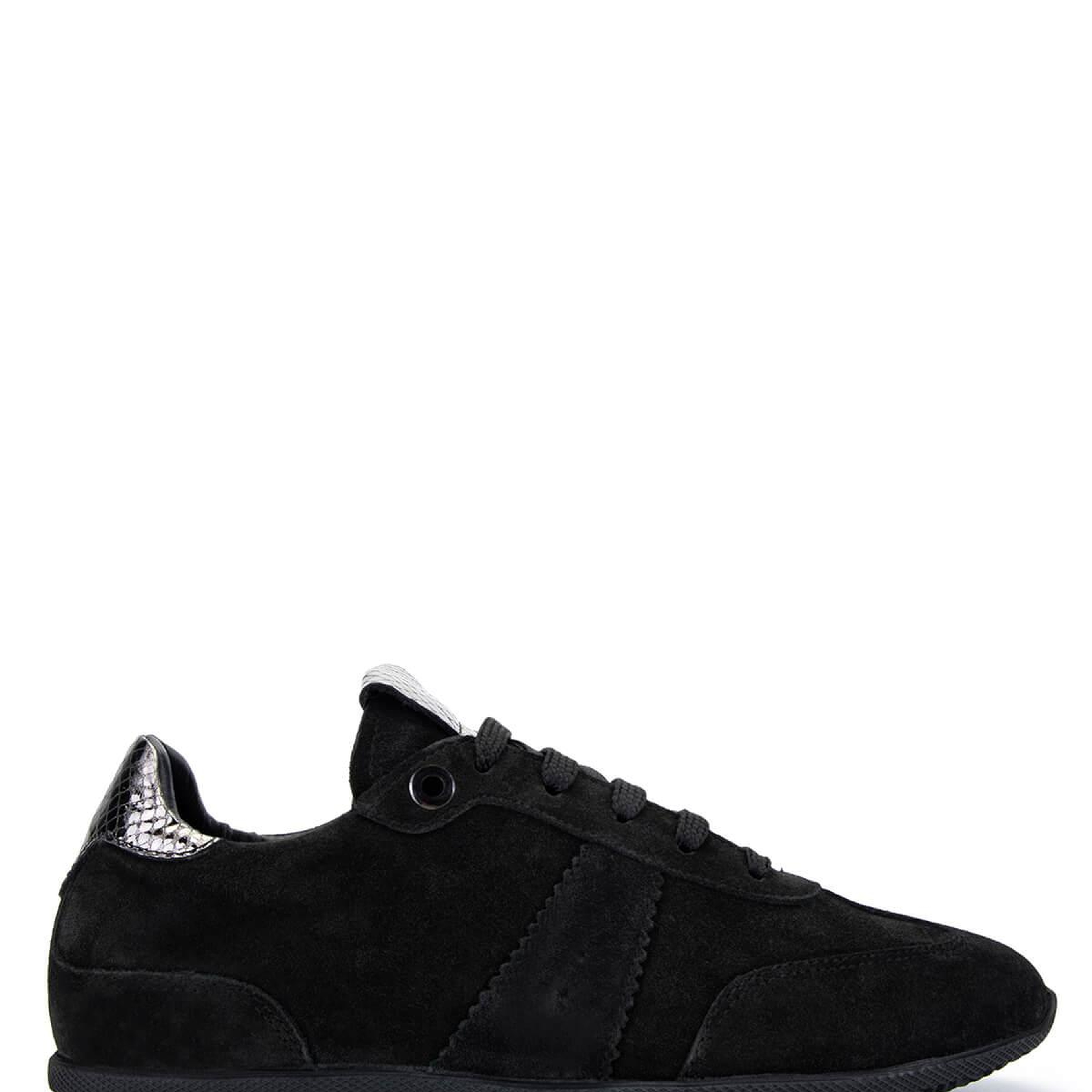 Tamer Tanca Kadın Hakiki Deri Siyah Süet Sneakers & Spor Ayakkabı