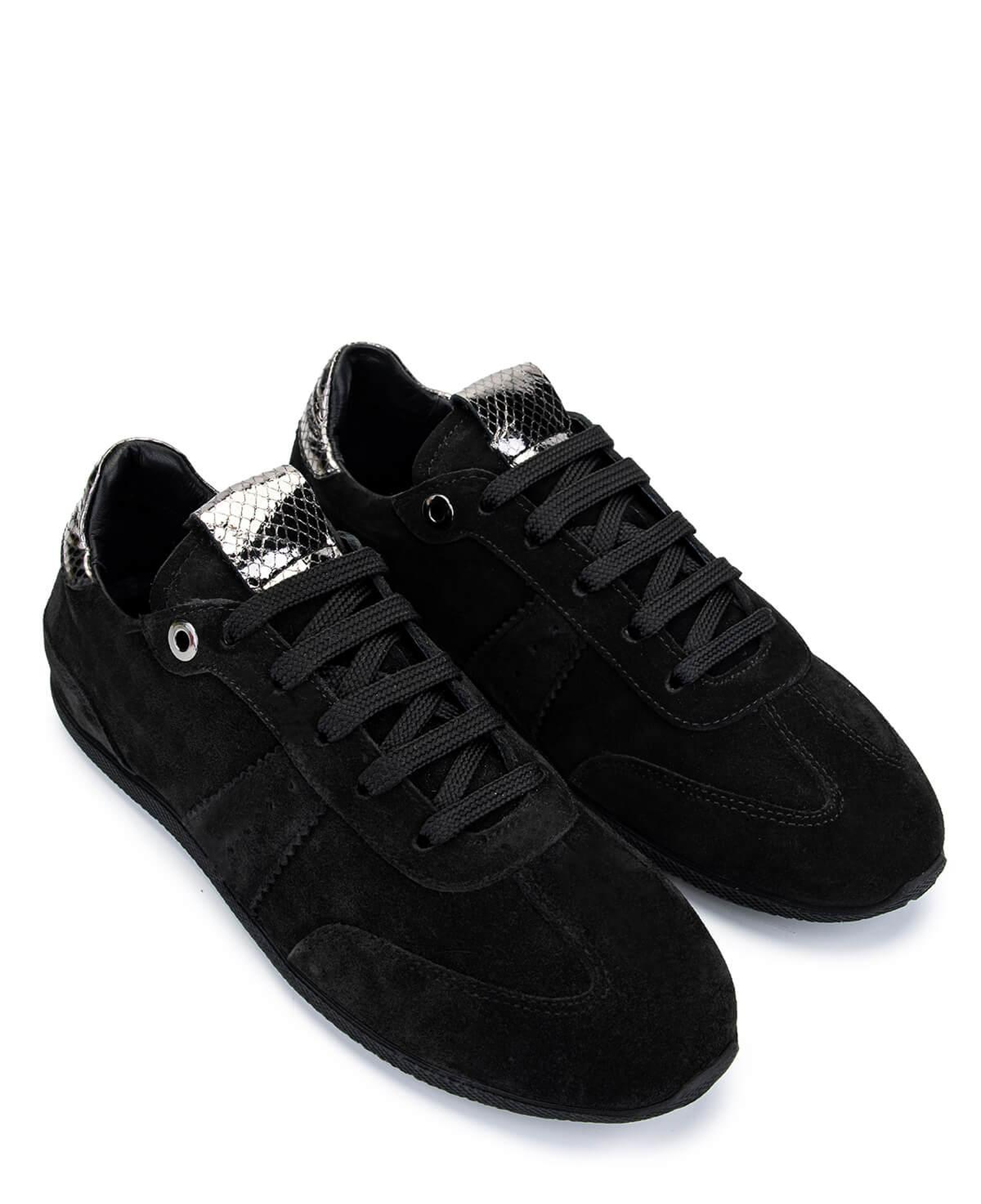Tamer Tanca Kadın Hakiki Deri Siyah Süet Sneakers & Spor Ayakkabı