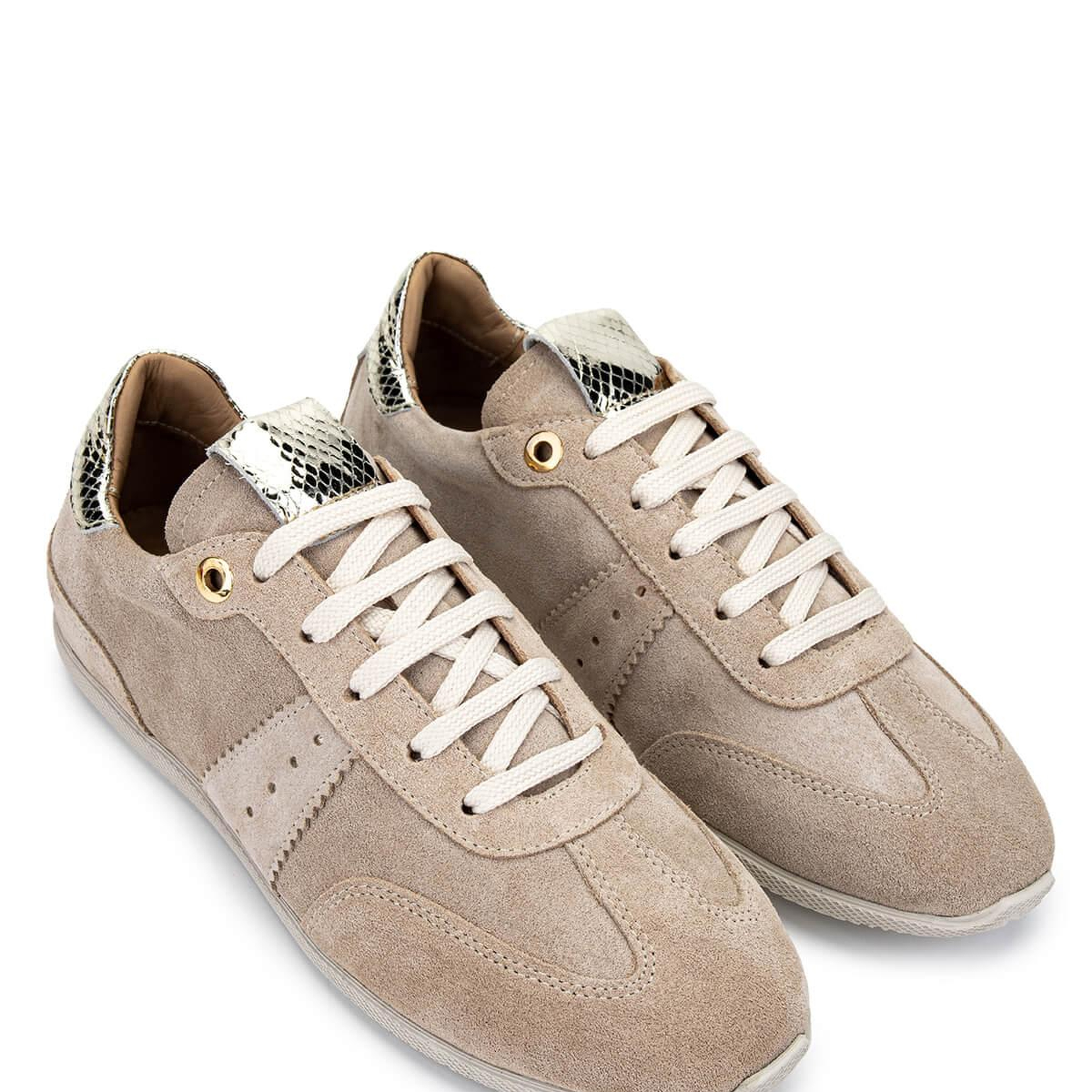 Tamer Tanca Kadın Hakiki Deri Bej Süet Sneakers & Spor Ayakkabı