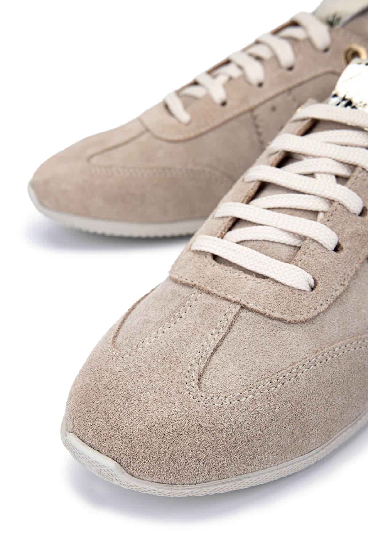 Tamer Tanca Kadın Hakiki Deri Bej Süet Sneakers & Spor Ayakkabı