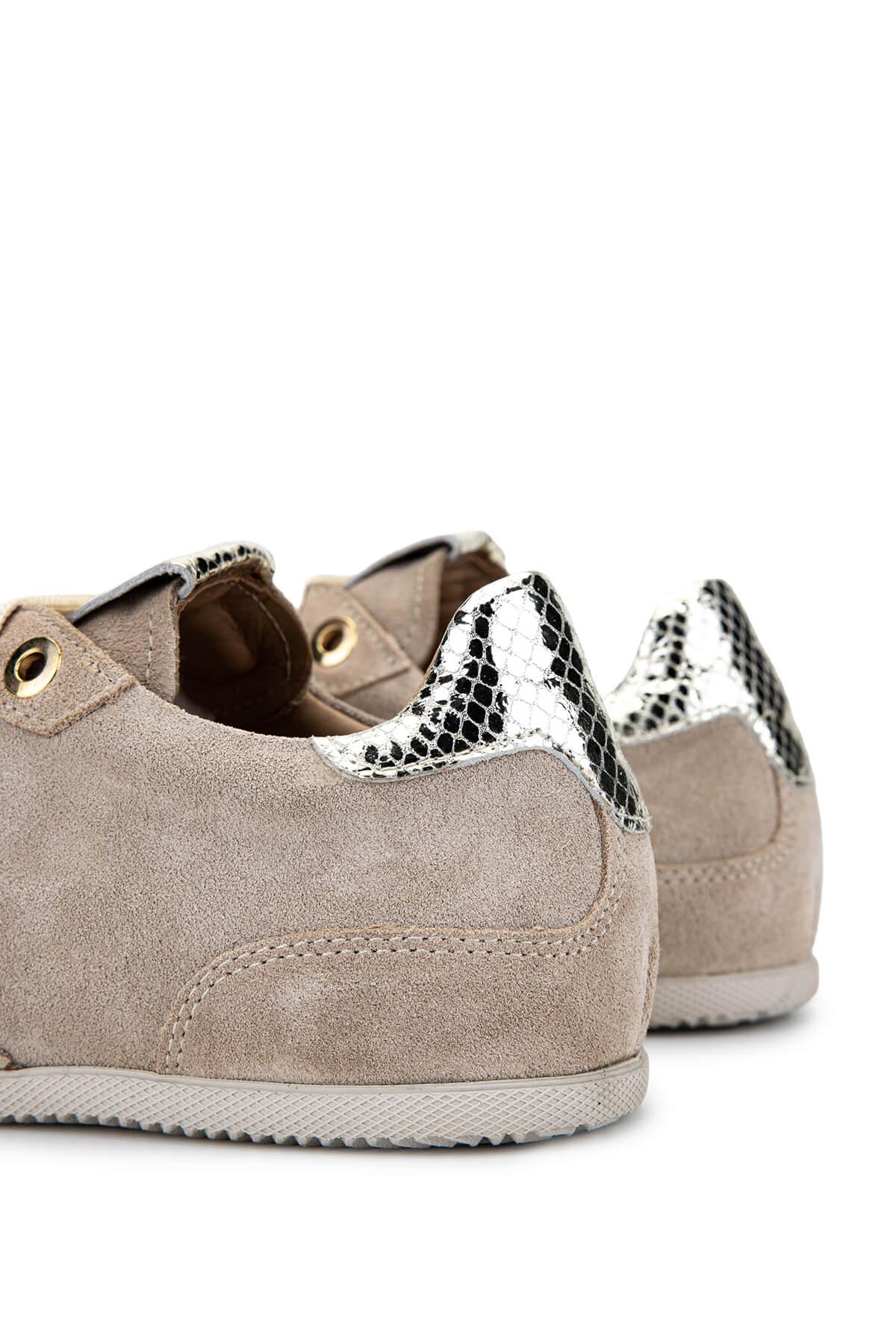 Tamer Tanca Kadın Hakiki Deri Bej Süet Sneakers & Spor Ayakkabı